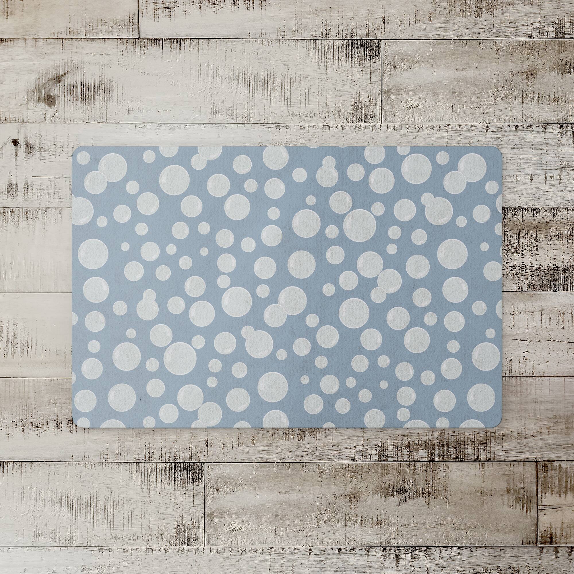 Bubbles All Over Navy Floor Mat