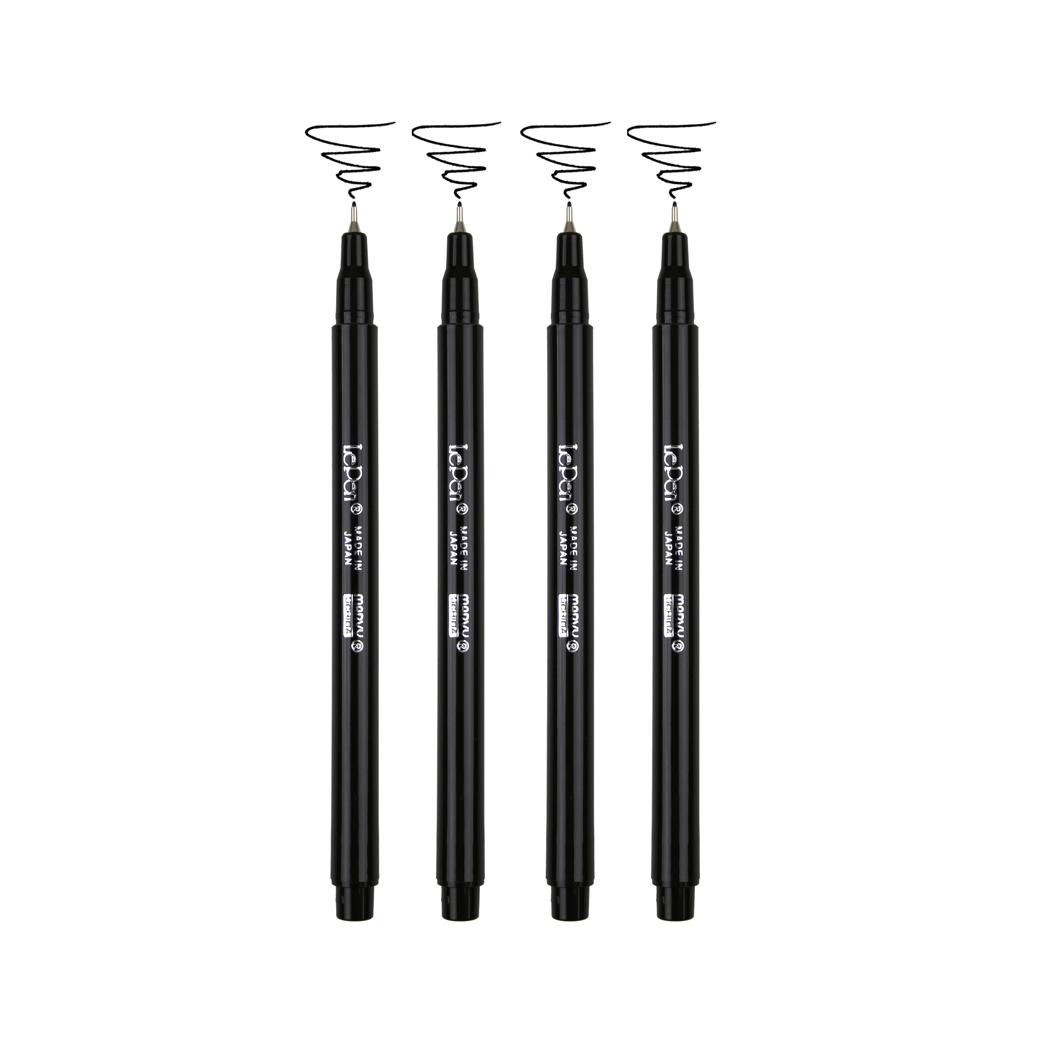 Marvy&#xAE; Uchida LePen&#xAE; Extra Fine Black Pens, 4ct.