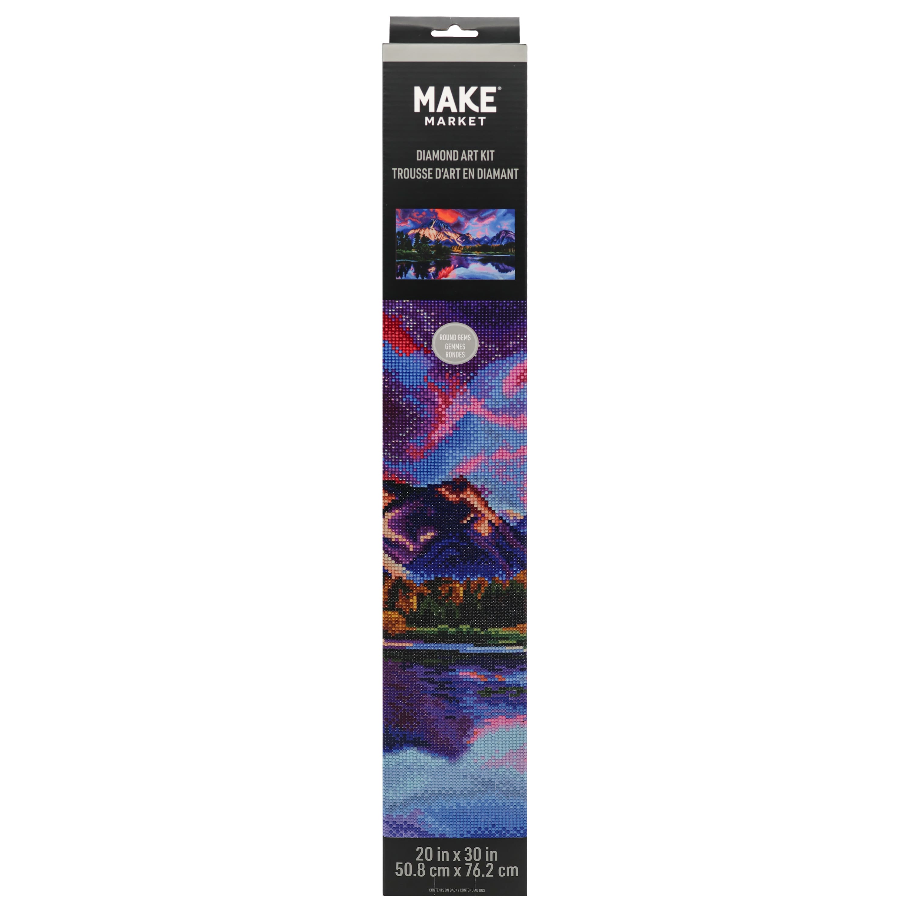 20" x 30" Mountain Reflection Diamond Art Kit by Make Market®