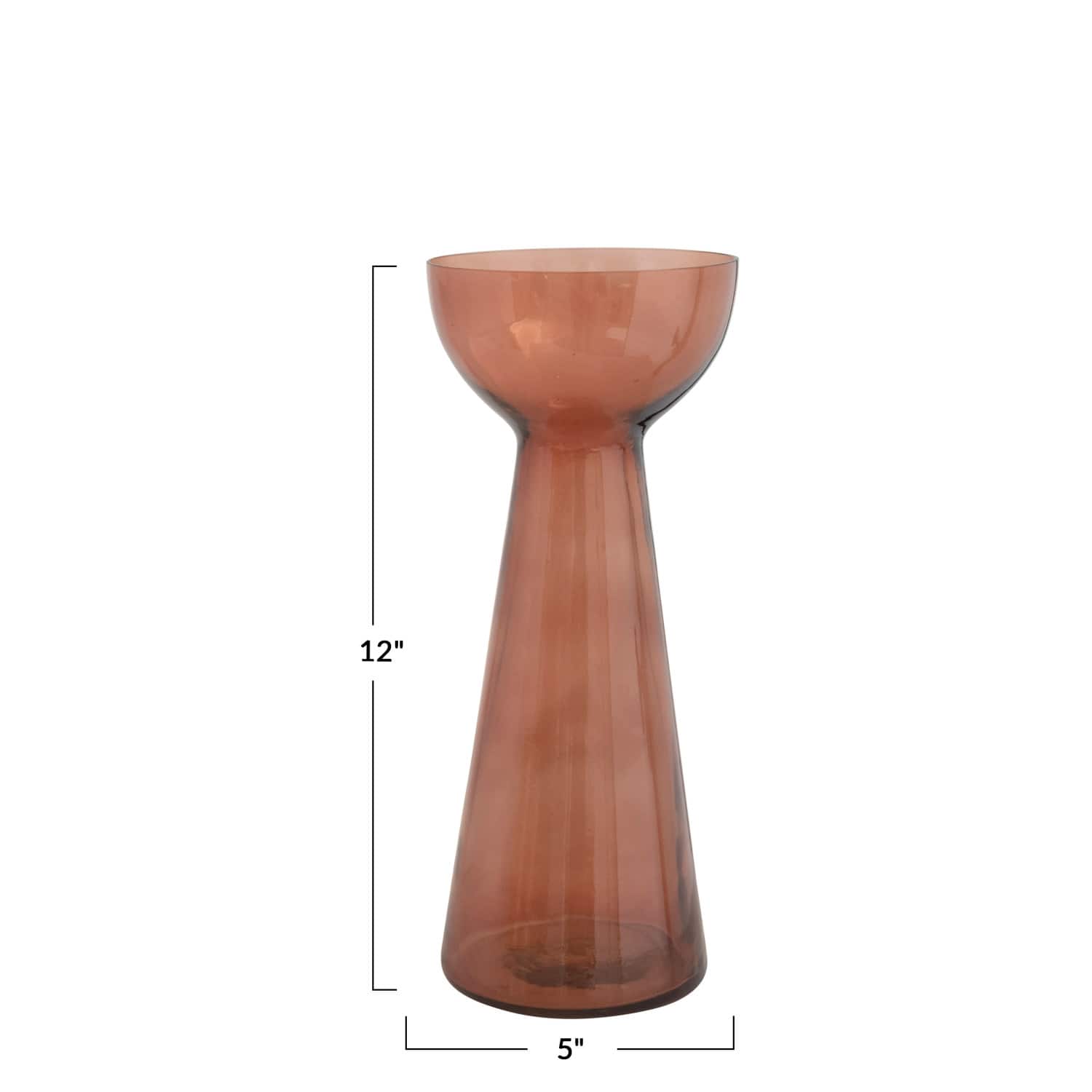 Hello Honey® 12" Brown Modern Glass Vase