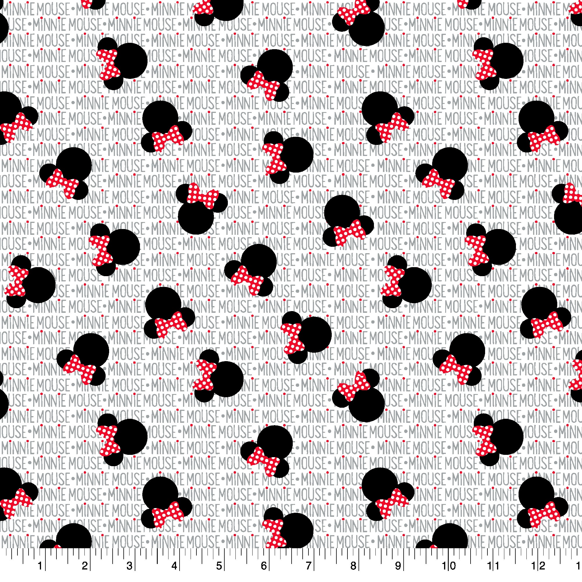Springs Creative Disney® Minnie Mouse Heads on White Cotton Fabric