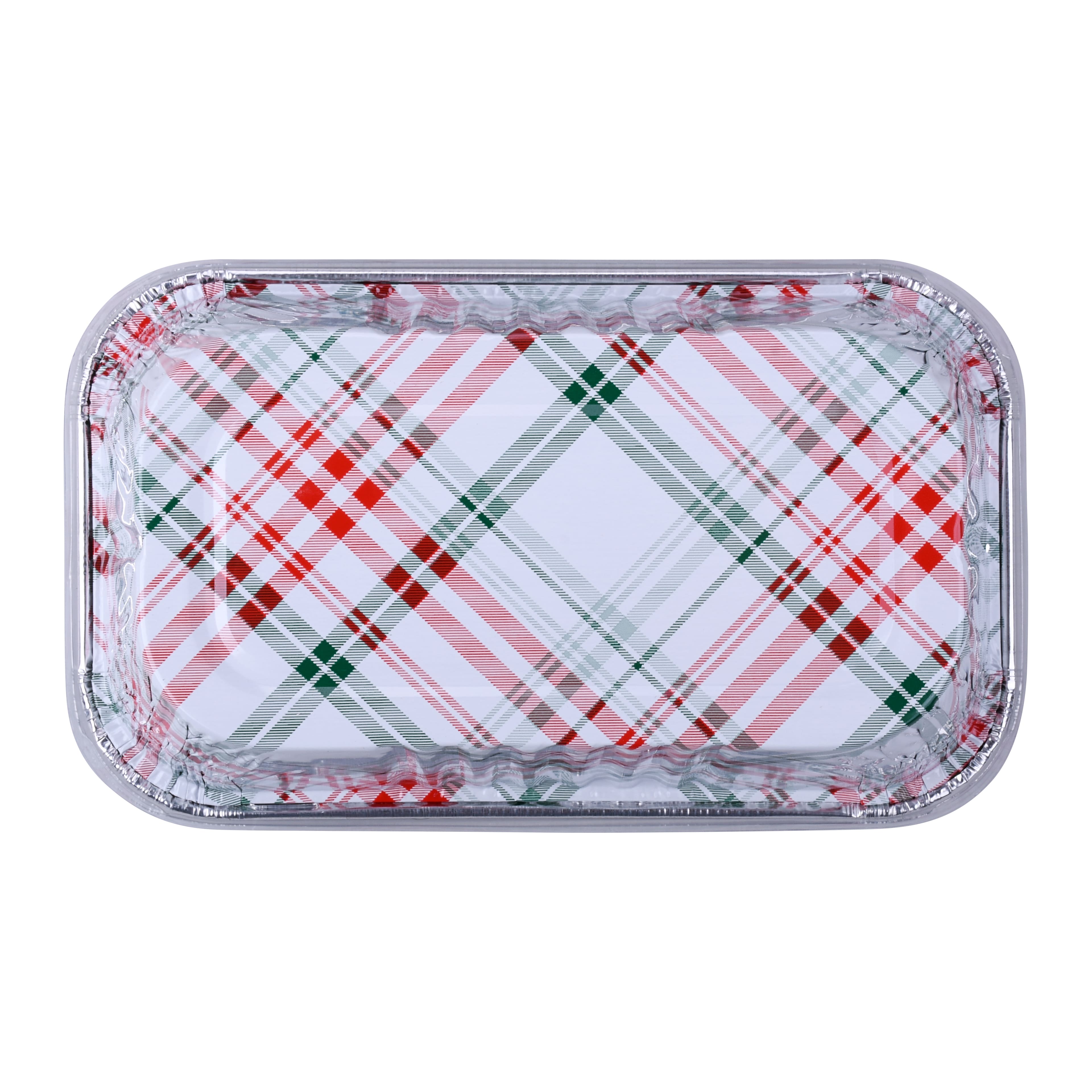 Christmas Plaid Mini Loaf Aluminum Baking Pan Sets, 6ct. by Celebrate It&#xAE;