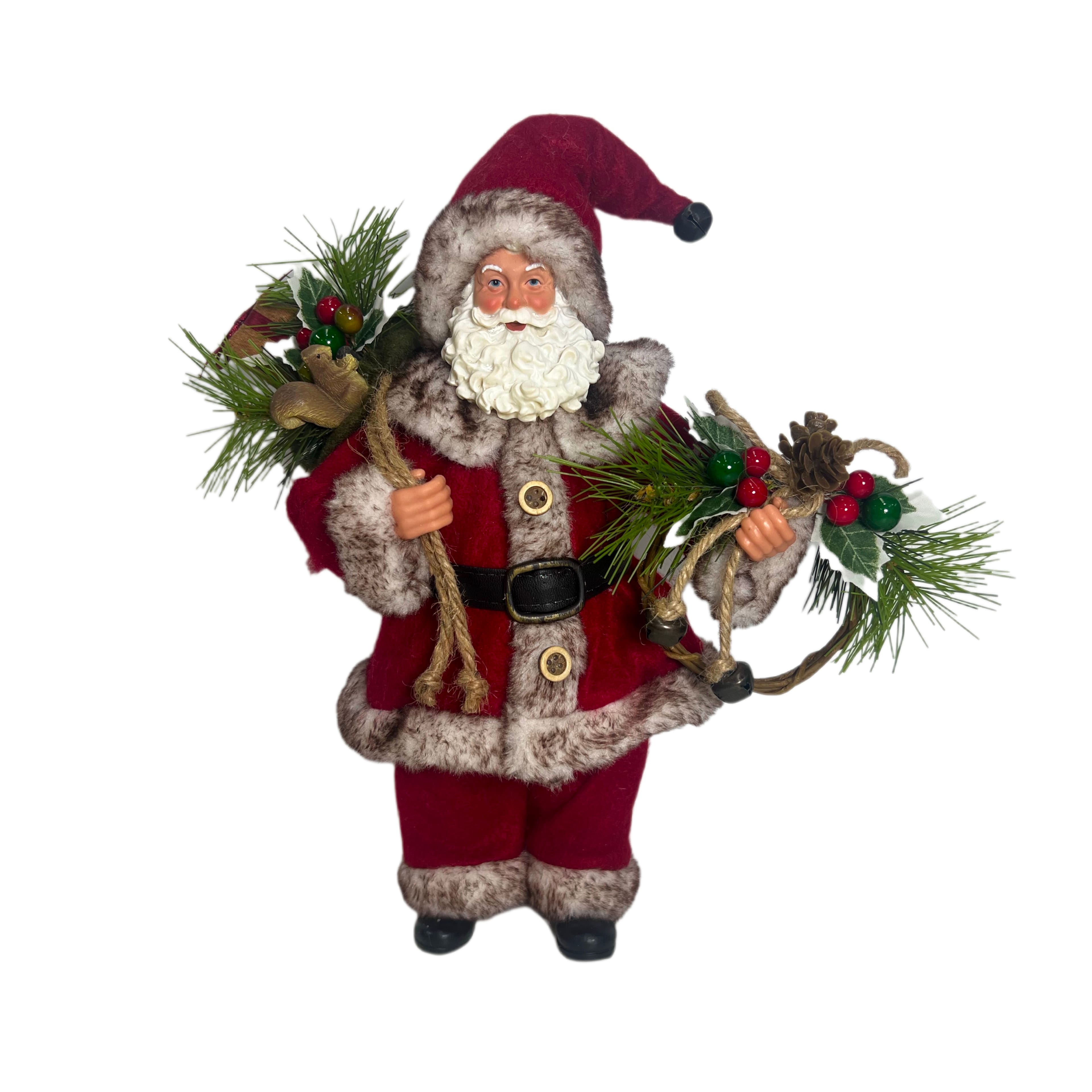 10.5&#x22; Santa with Wreath Decoration by Ashland&#xAE;