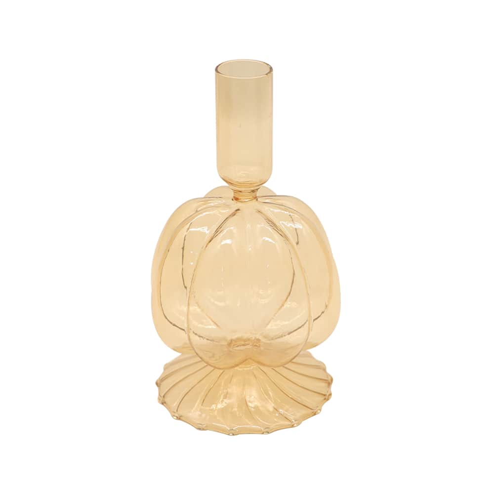 Glass Pumpkin Taper Candle Holder by Ashland&#xAE;