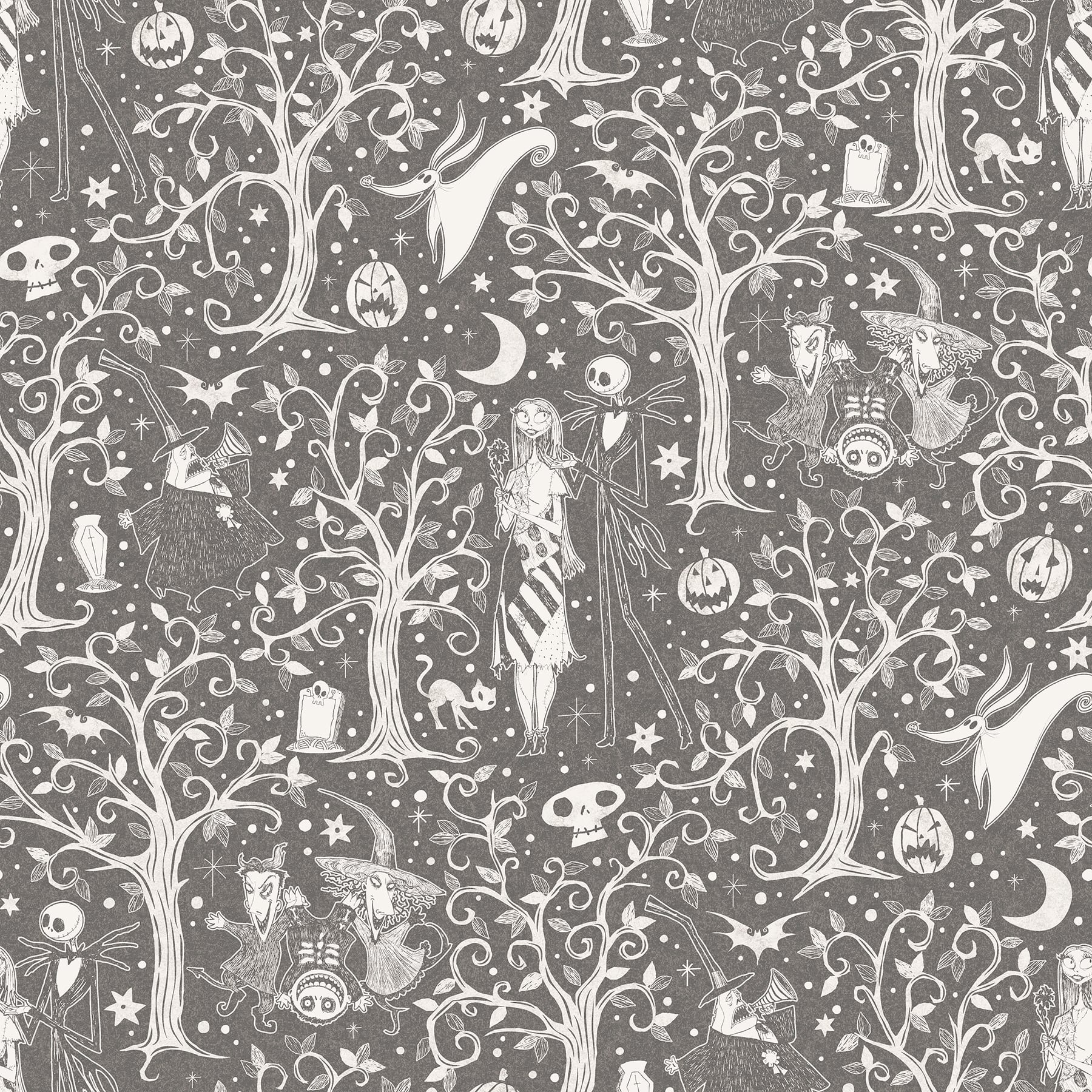 RoomMates Disney&#xAE; Tim Burton&#x27;s The Nightmare Before Christmas Forest Peel &#x26; Stick Wallpaper