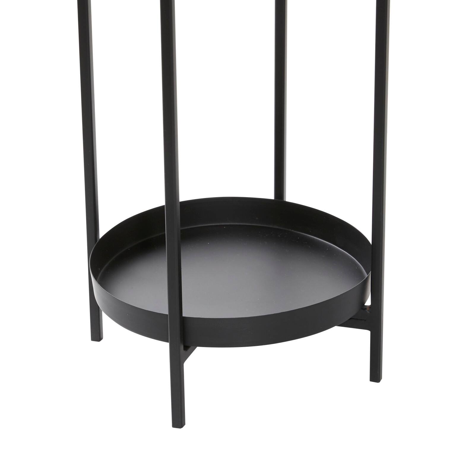 Black Metal Modern Stand Planter Set