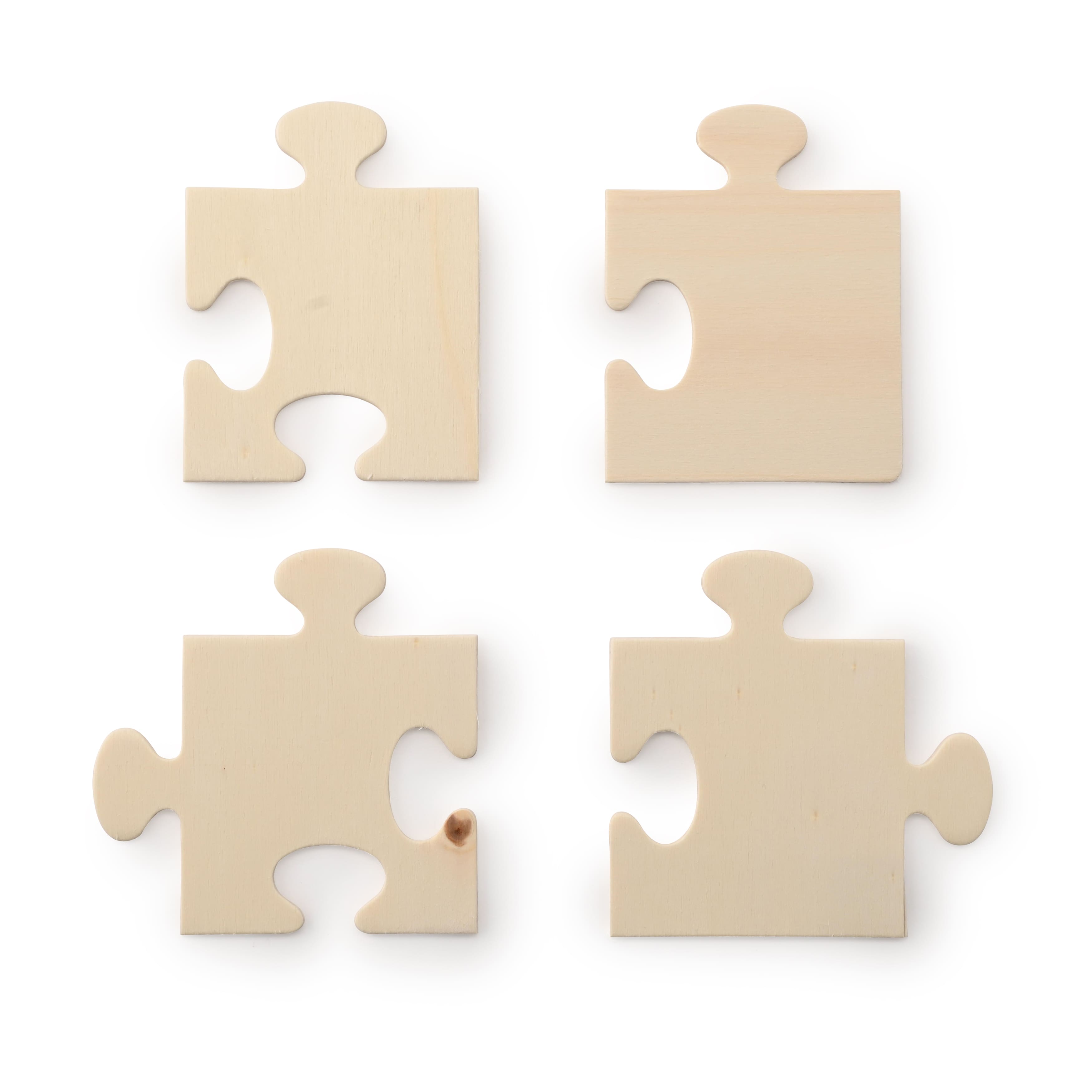 12 Packs: 9 ct. (108 total) Wooden Puzzle Shapes by Creatology&#x2122;