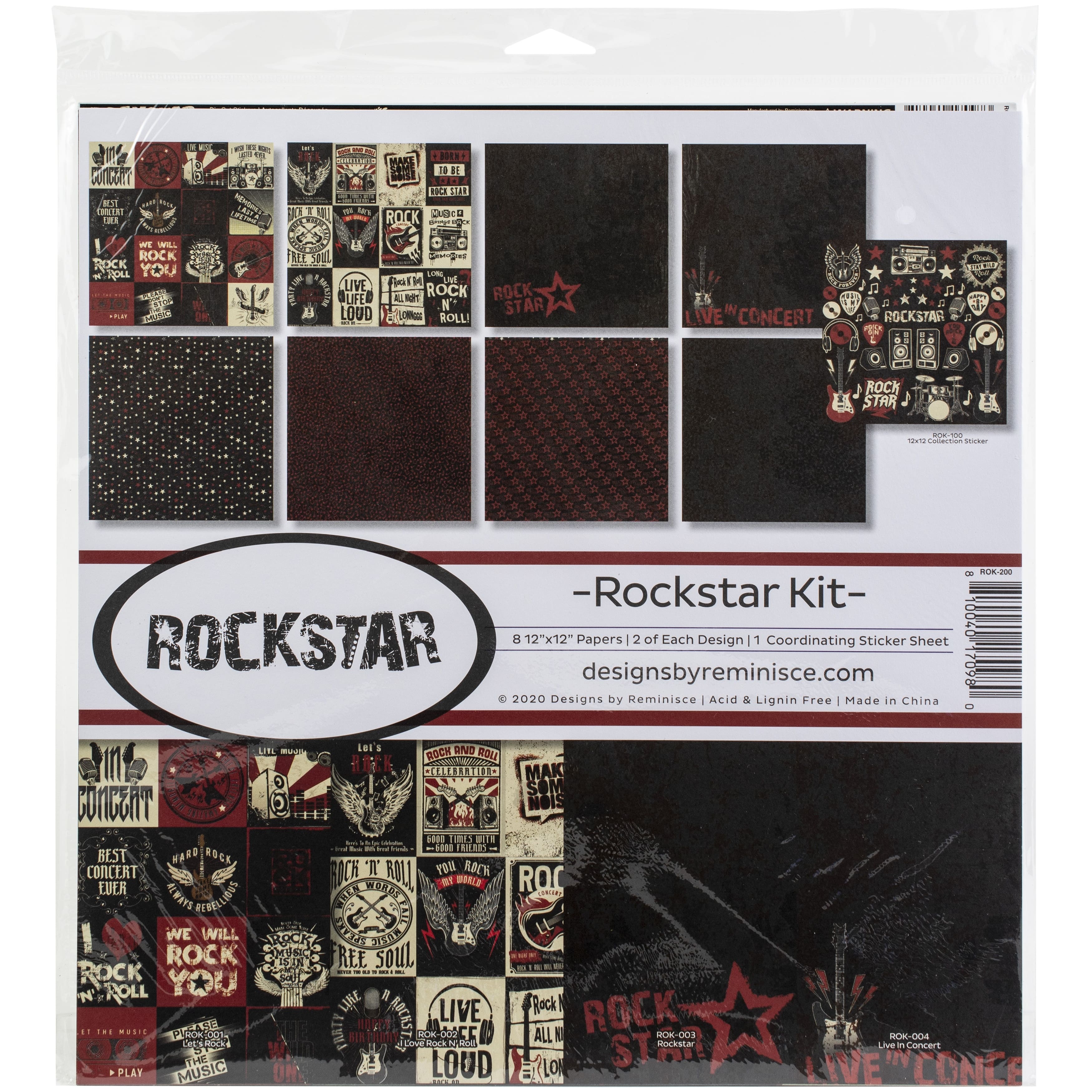 Reminisce Collection Kit 12&#x22;X12&#x22;-Rockstar