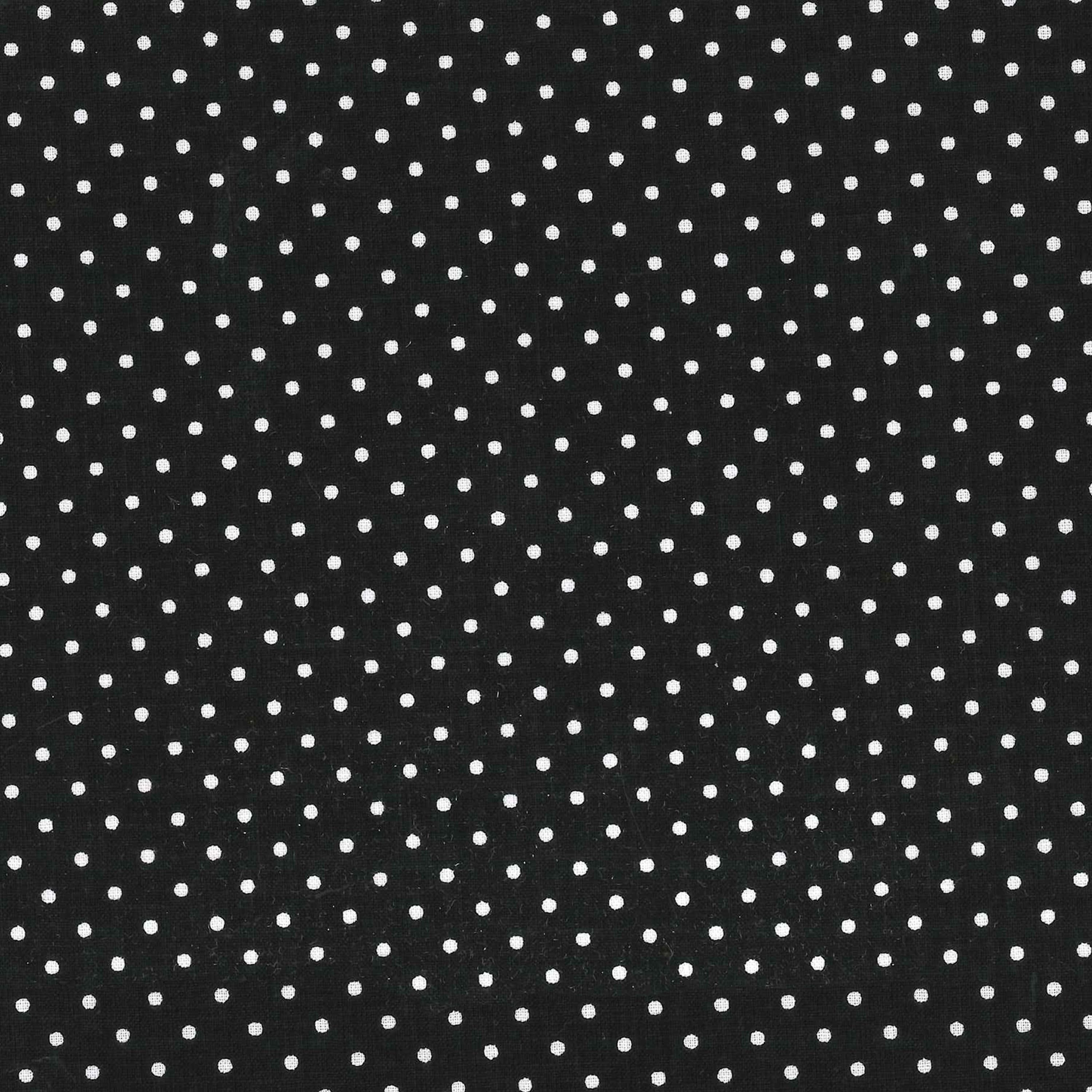 Black &#x26; White Pin Dot Cotton Fabric
