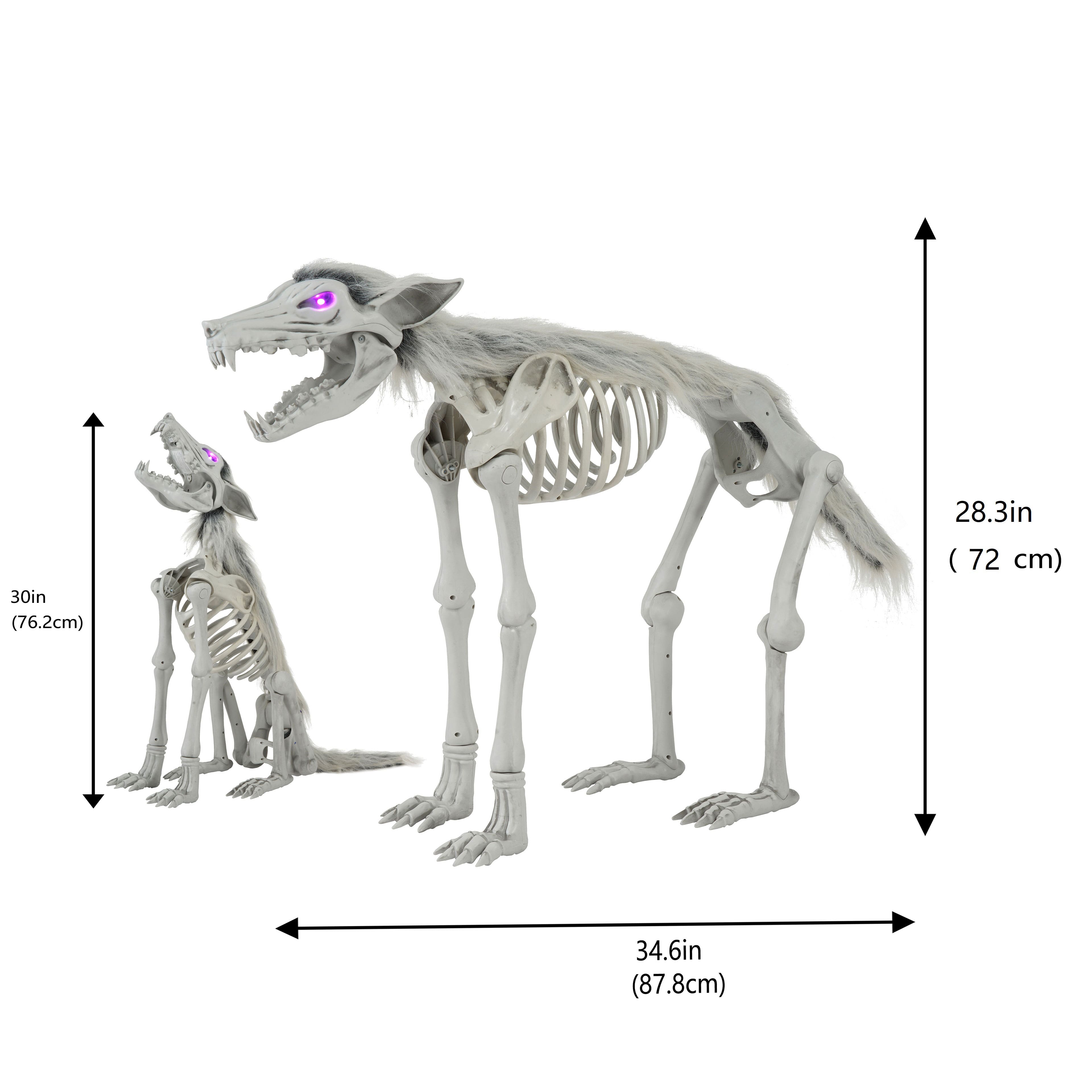 34.5&#x22; LED Animated Wolf Skeleton by Ashland&#xAE;
