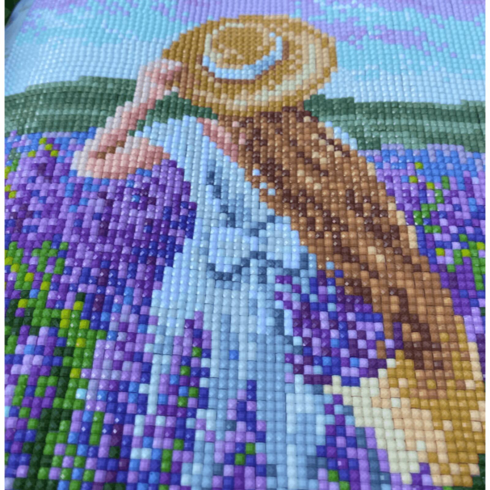 Crafting Spark Girl in Lavender Field Diamond Painting Kit