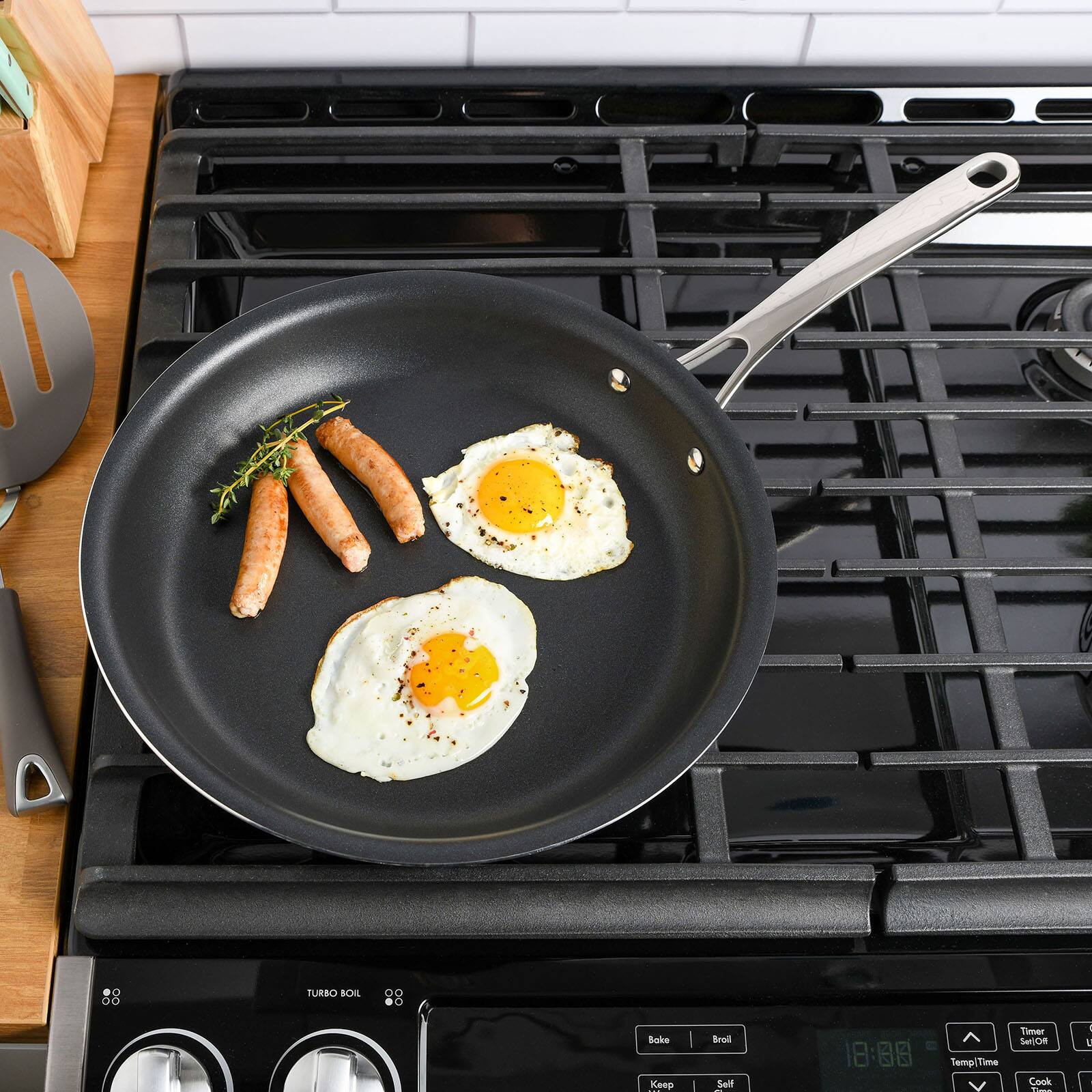 Martha Stewart Black 12" Aluminum Frying Pan