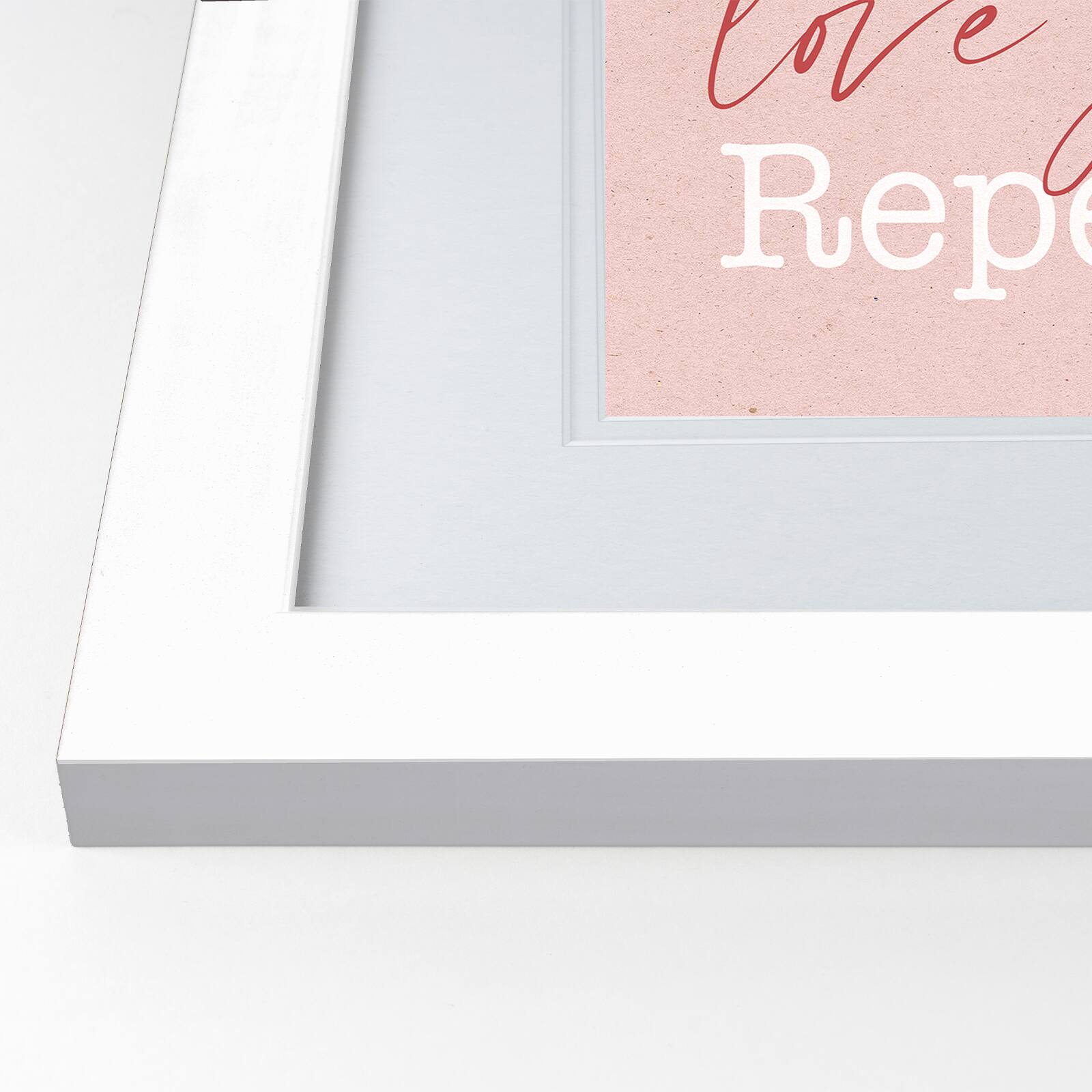 11" x 14" Eat Sleep Love White Framed Print Wall Art