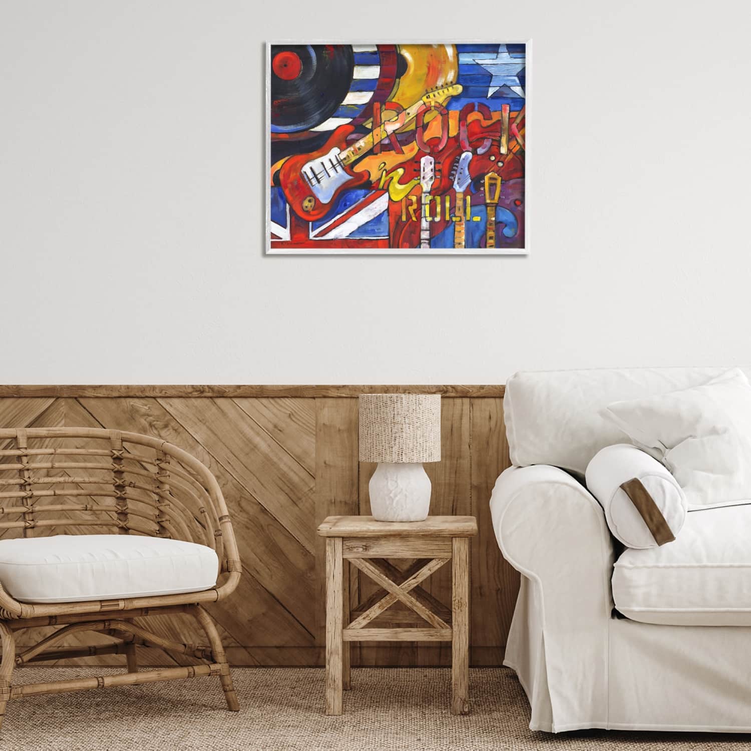 Stupell Industries Rock 'n Roll Music Tribute Framed Giclee Art