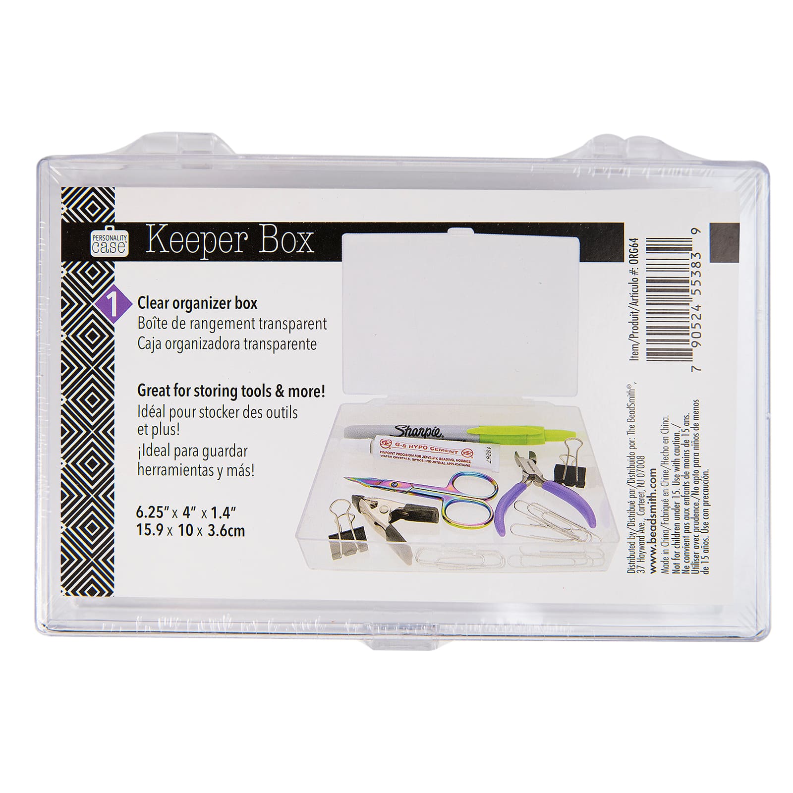 The Beadsmith® 6'' x 4'' x 1'' Organizer Box