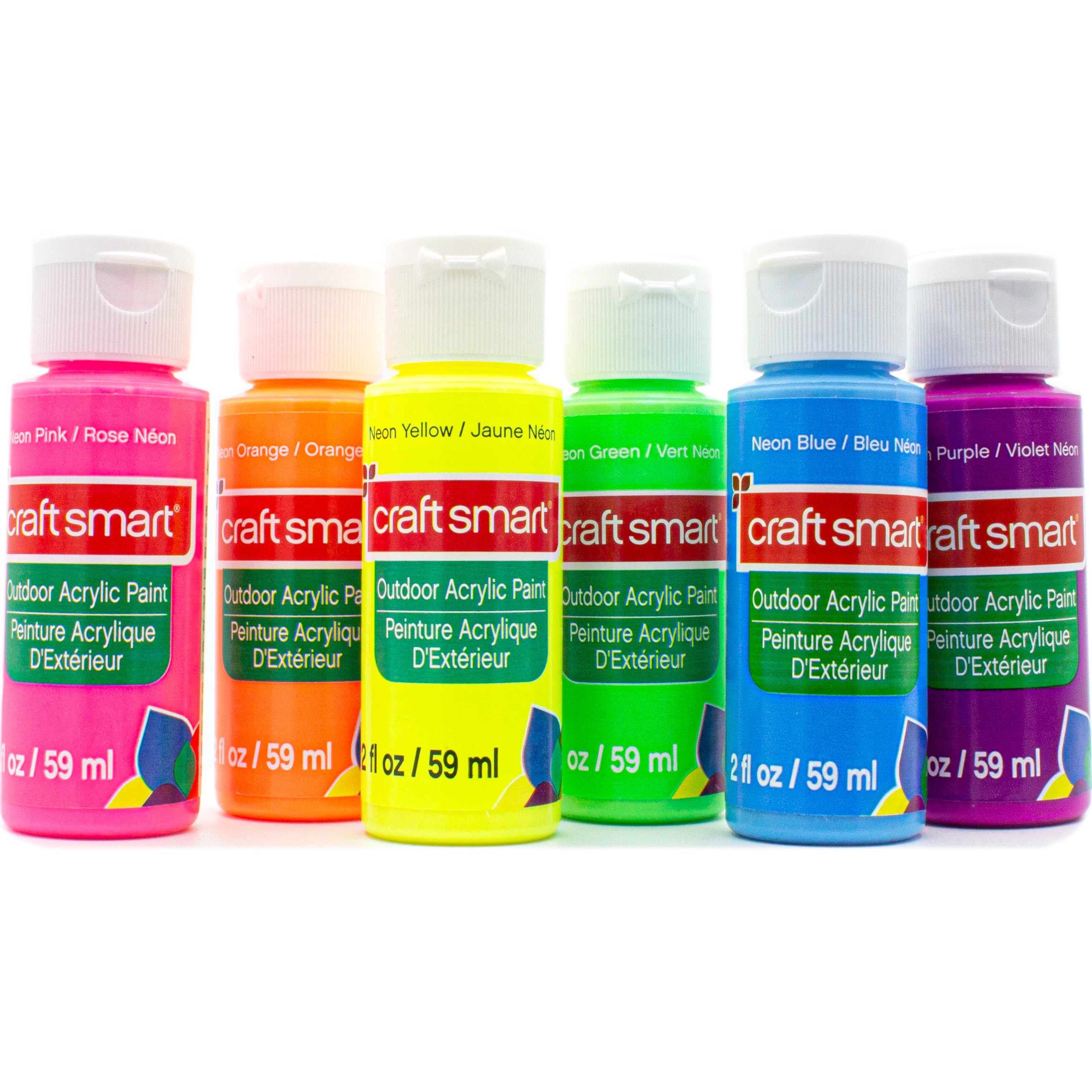 12 Pack: Neon Outdoor Acrylic Paint by Craft Smart&#xAE;, 2oz.