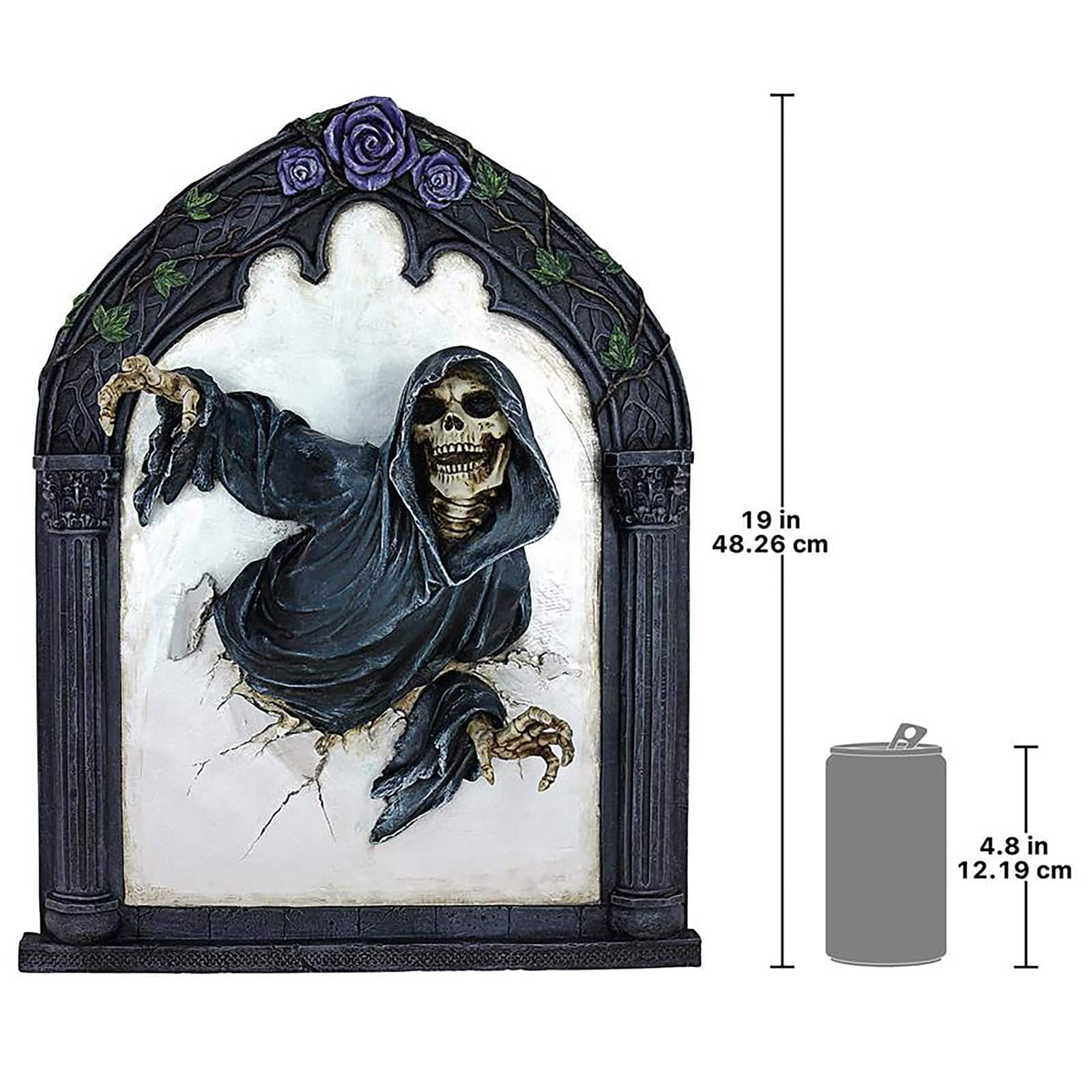 Design Toscano Grim Reflections Grim Reaper Gothic Wall Sculpture