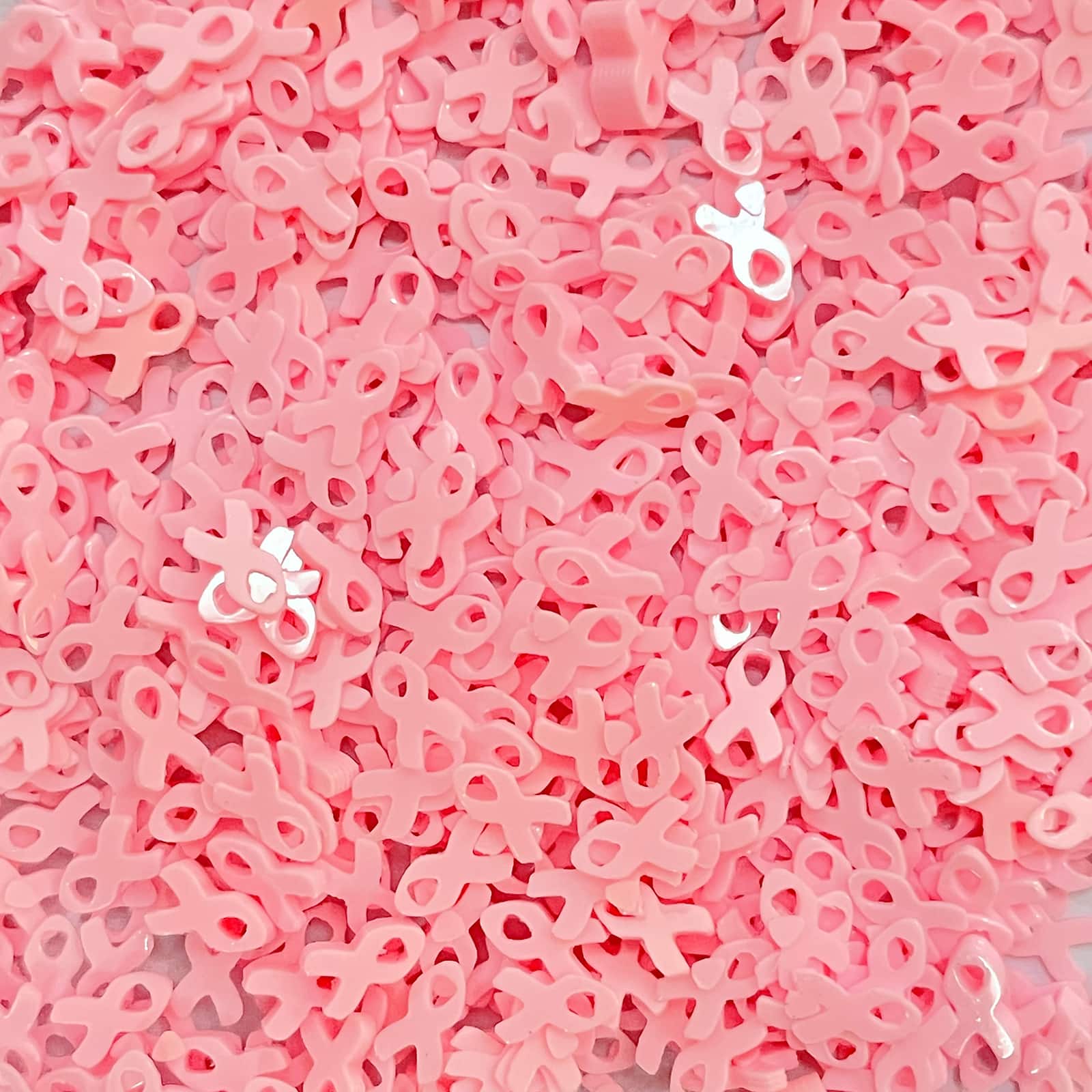 Specialty Polyester Glitter Breast Cancer Ribbon Shapes by Recollections&#x2122;