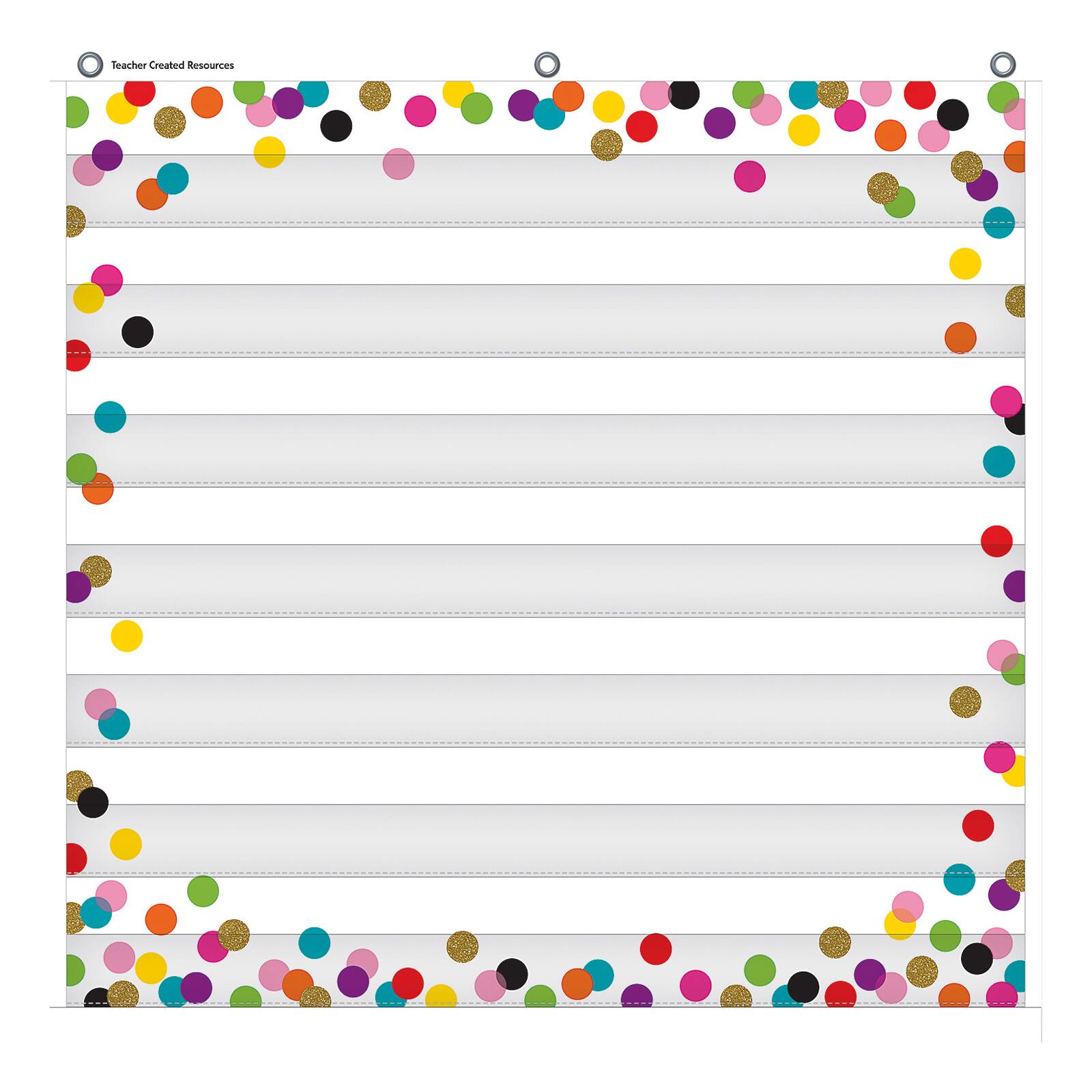 Teacher Created Resources Confetti 7 Pocket Chart