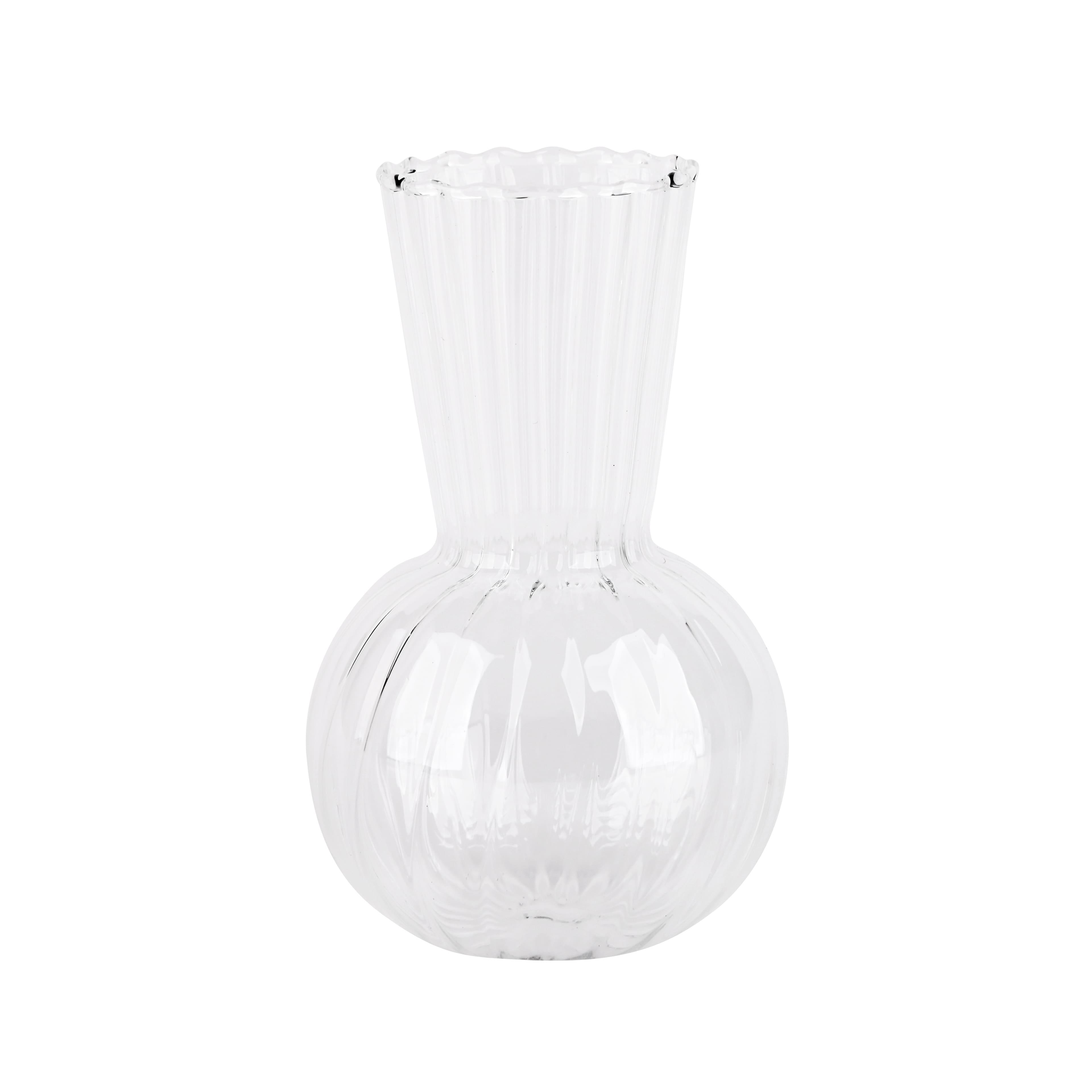 4" Clear Fluted Blown Glass Bud Vase by Ashland®