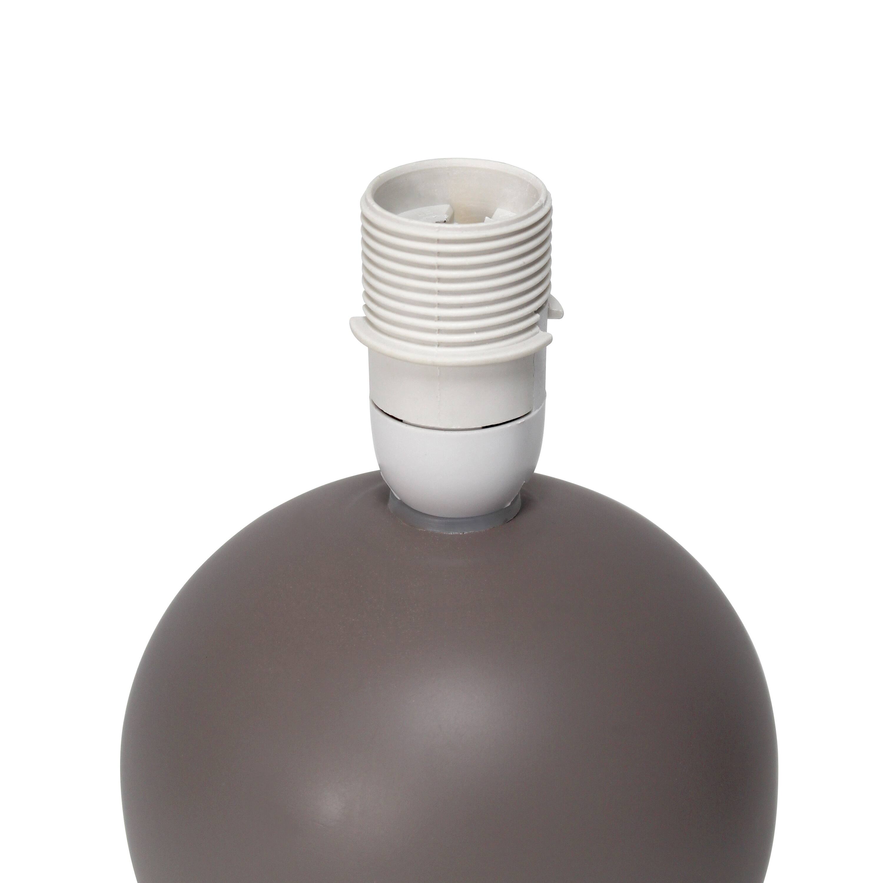 Simple Designs Gray Mini Ceramic Globe Table Lamp
