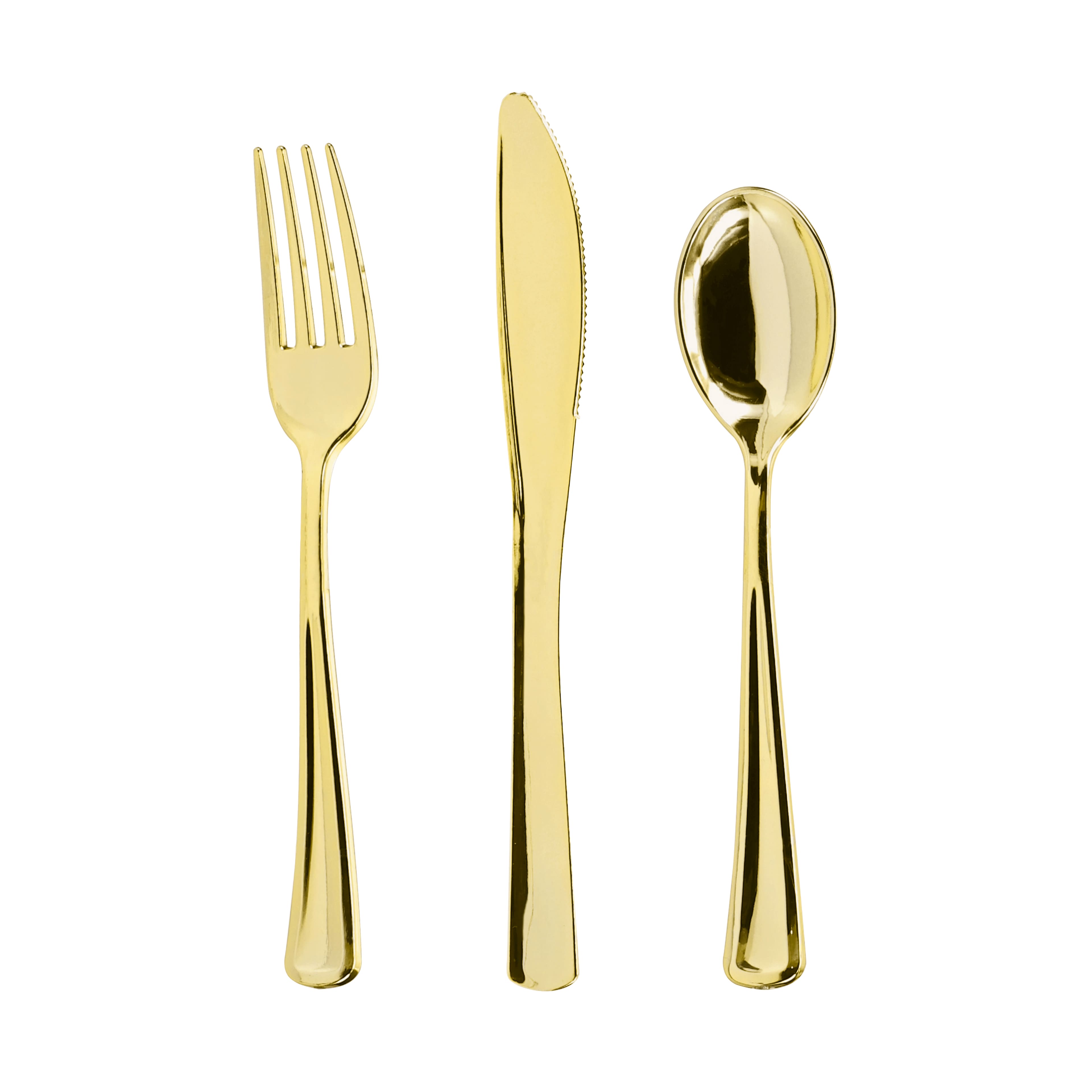 Gold Plastic Cutlery by Celebrate It&#x2122;