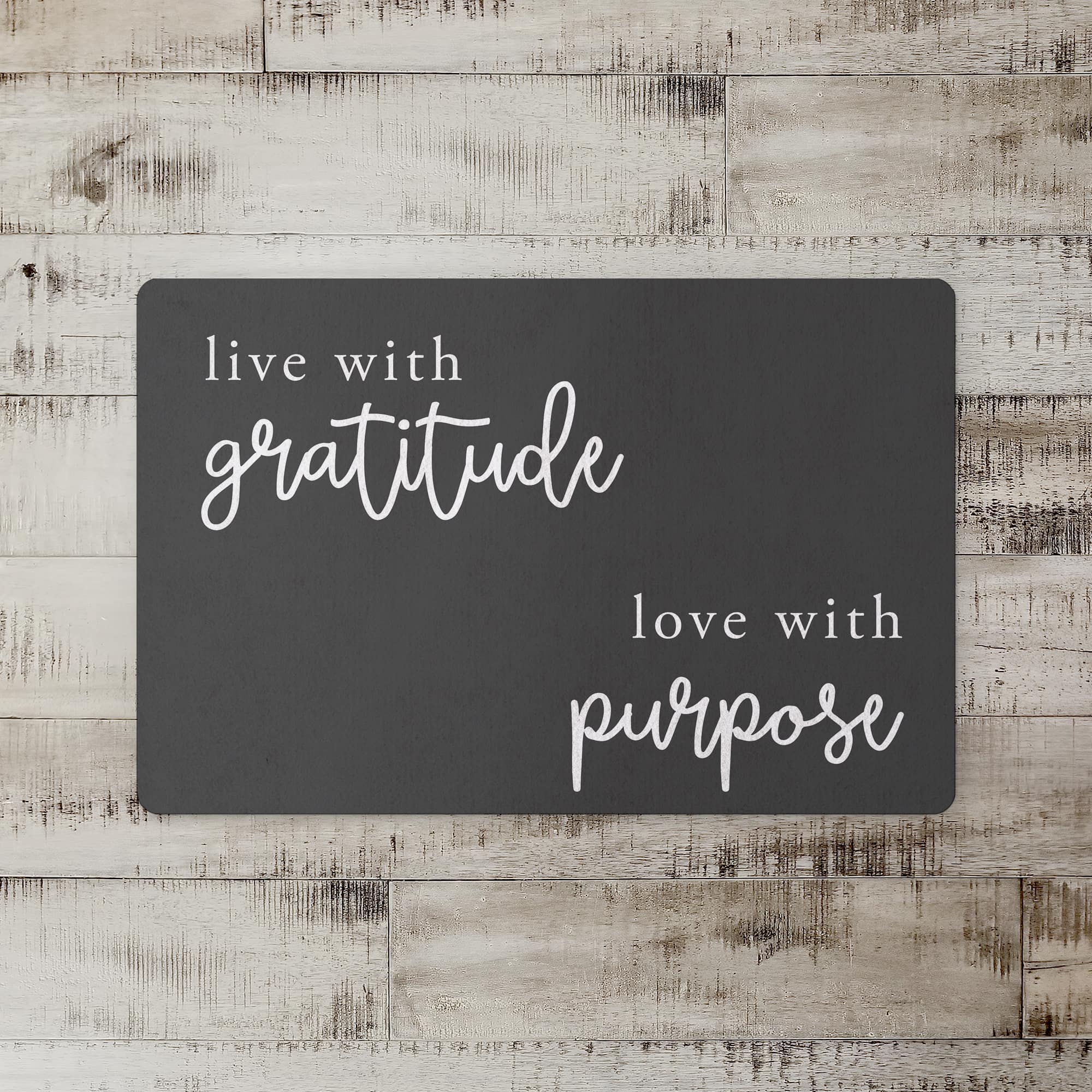 Live WIth Gratitude Love With Purpose 18" x 27" Floor Mat