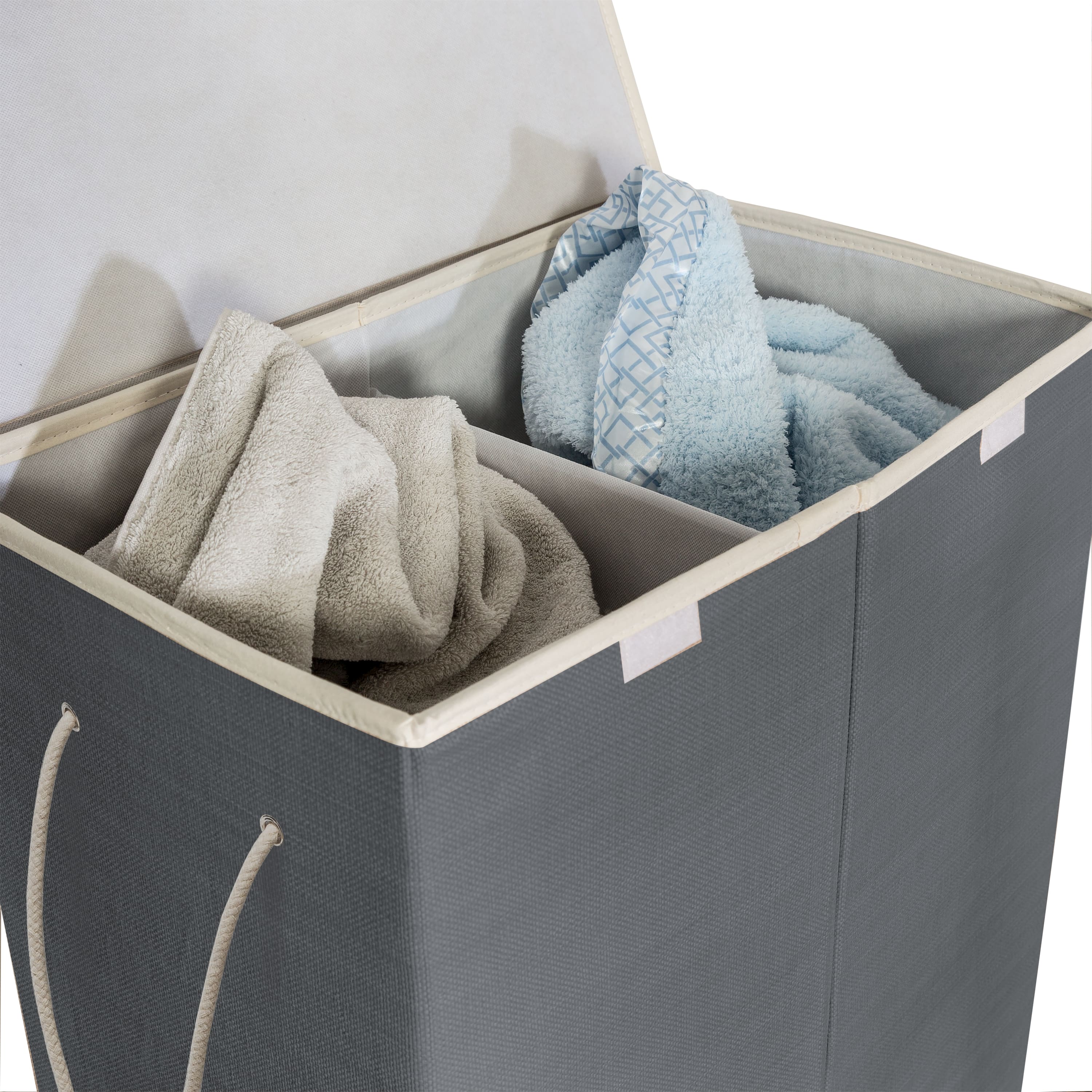 Honey Can Do Gray Double Resin Hamper