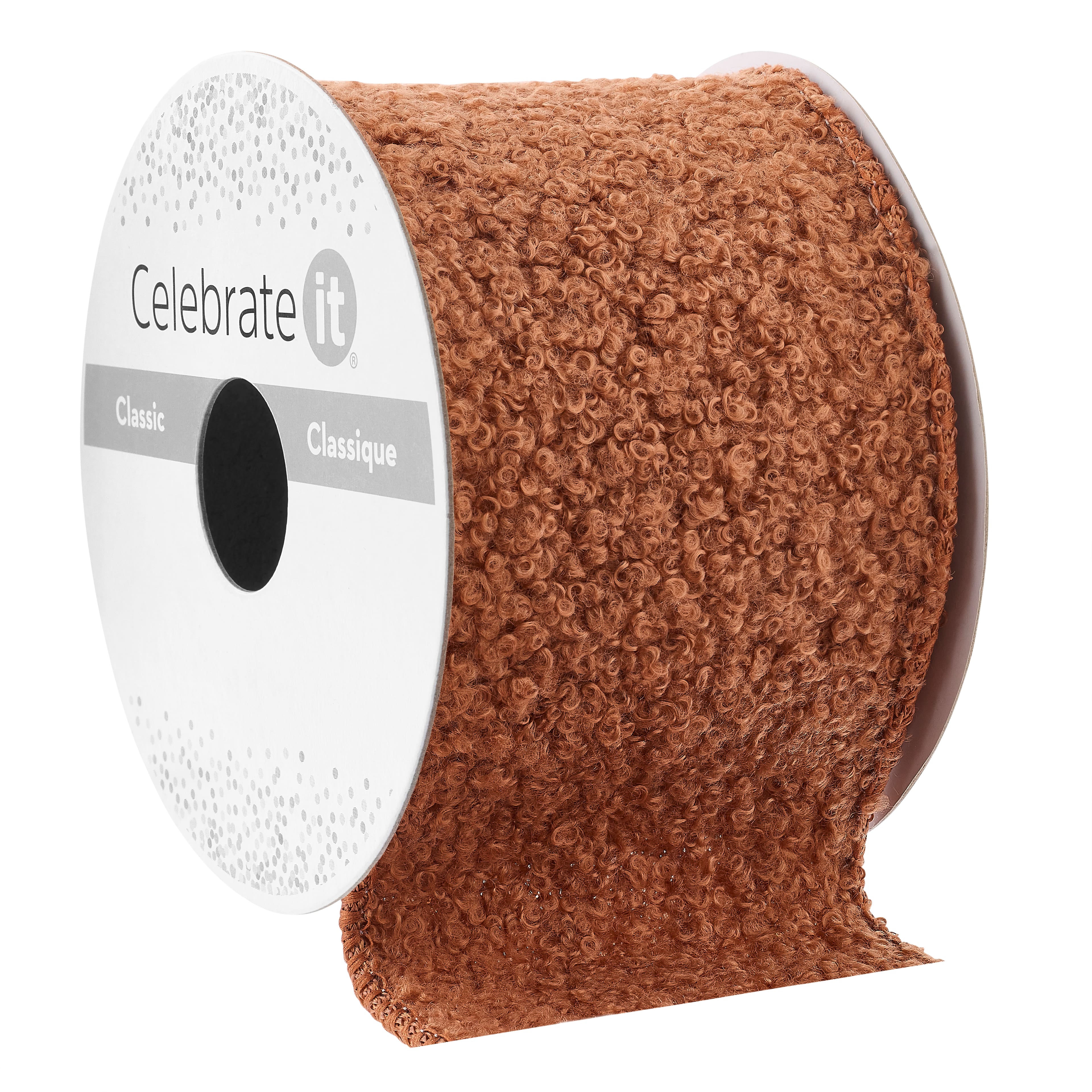 2.5&#x22; x 3yd. Faux Fur Sherpa Wired Ribbon by Celebrate It&#xAE; Classic