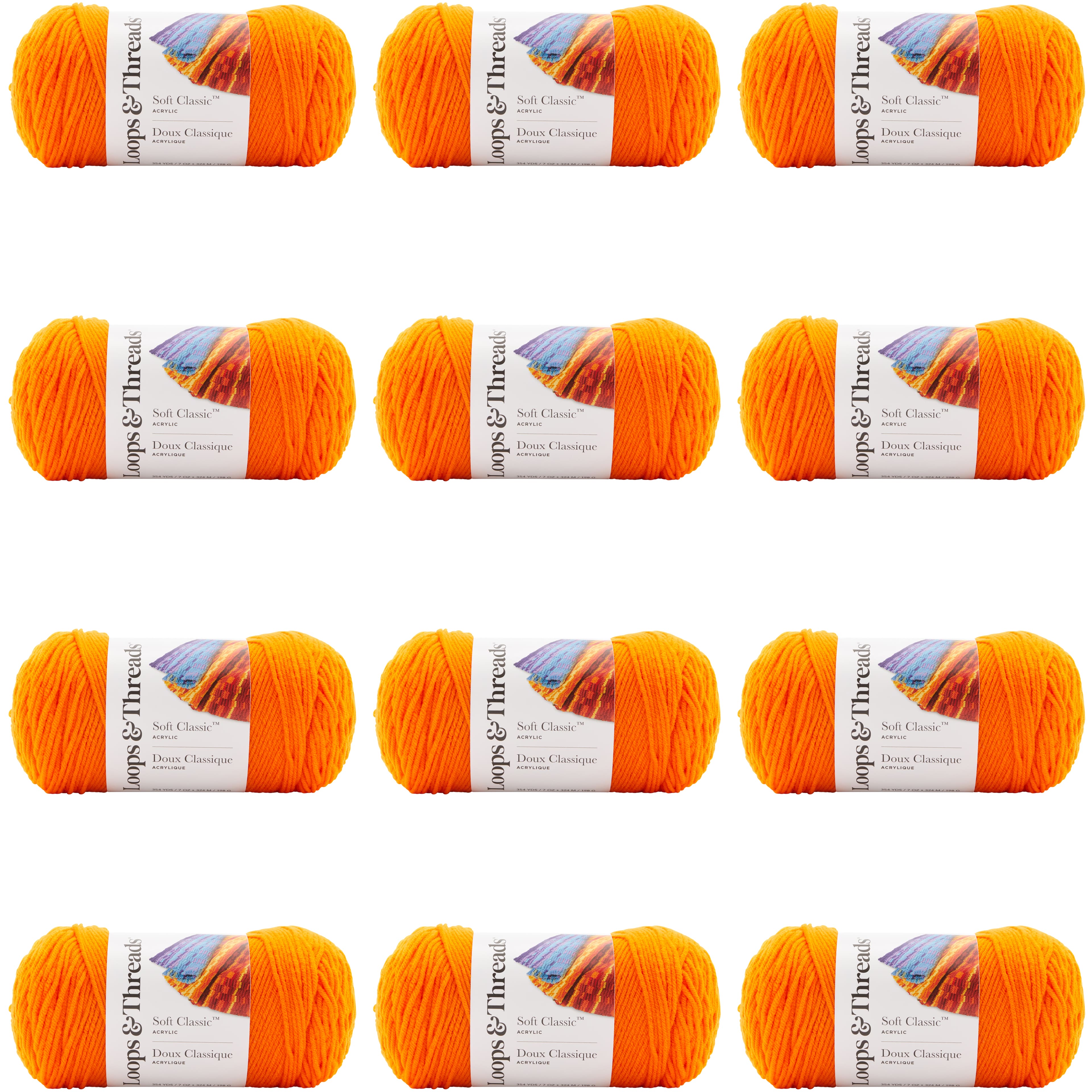 12 Pack: Soft Classic™ Solid Yarn by Loops & Threads®