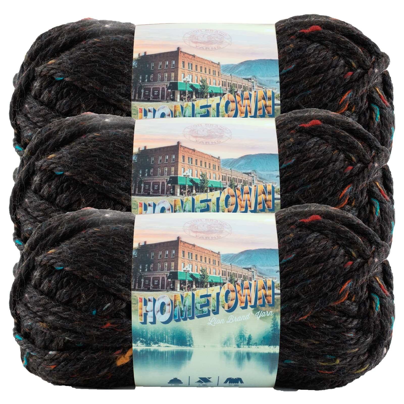 3 Pack Lion Brand&#xAE; Hometown Variegates Yarn