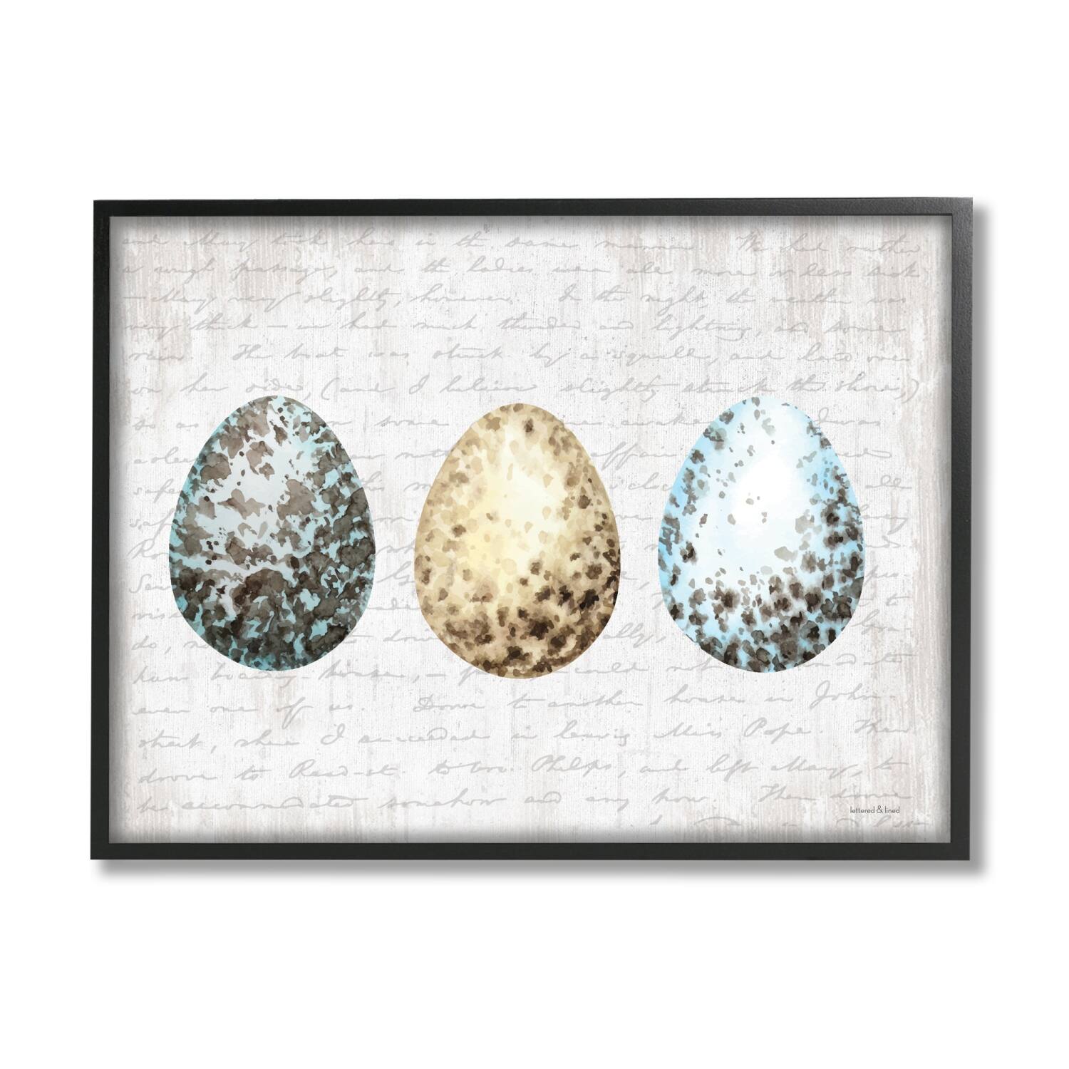 Stupell Industries Robin Eggs Ornamented Farm Confectionary Scripture Background Framed Giclee Art