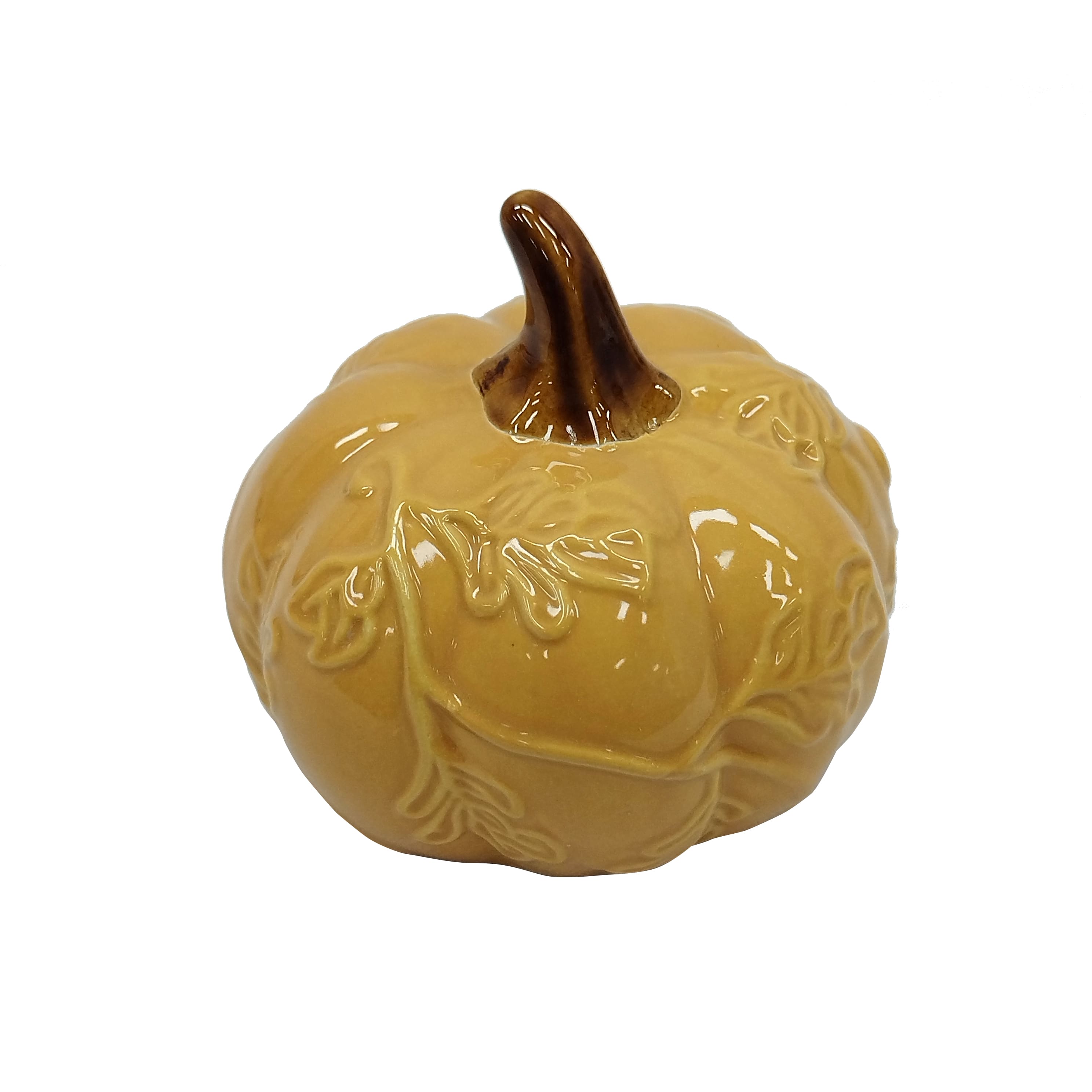4&#x22; Floral Tabletop Ceramic Pumpkin by Ashland&#xAE;