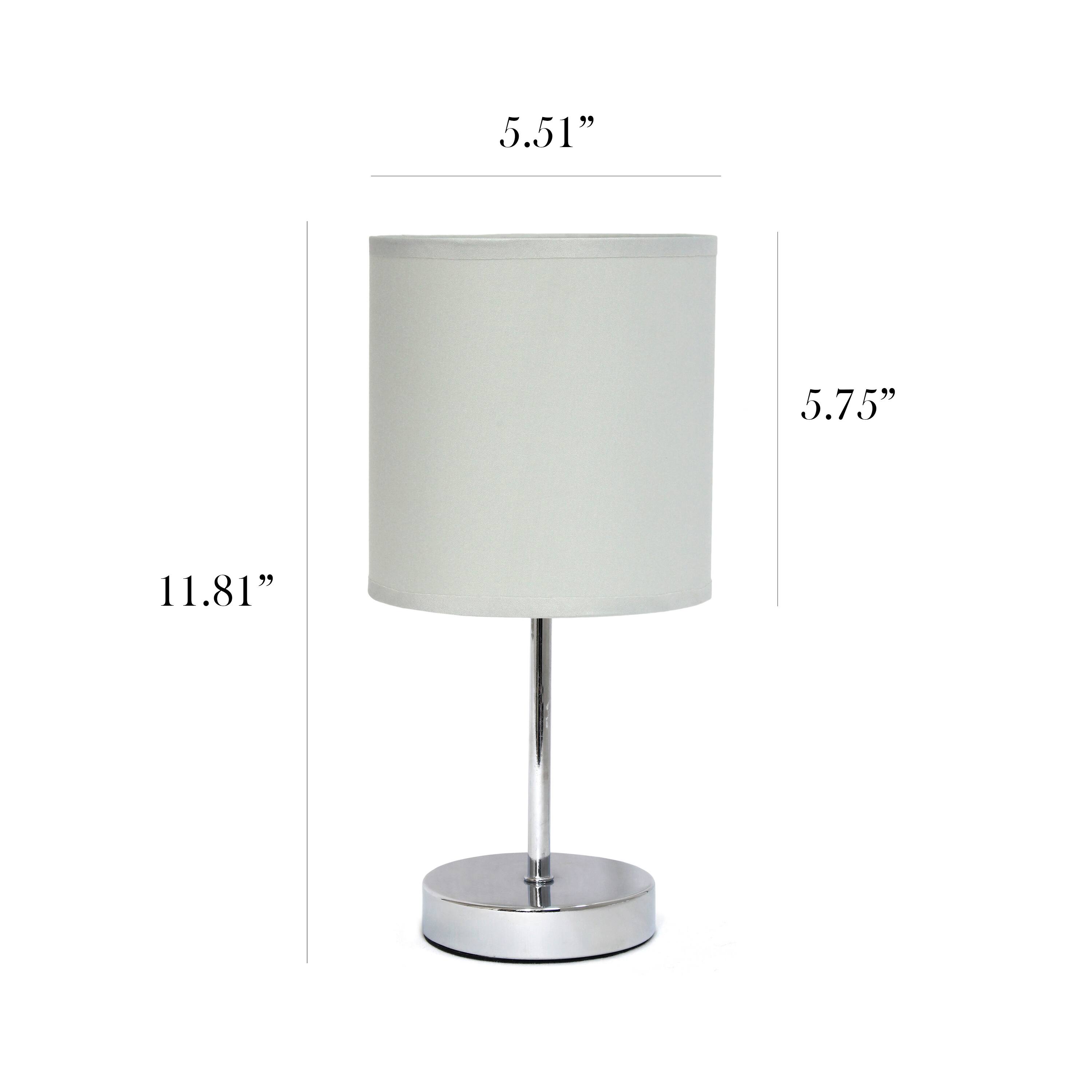 Simple Designs Chrome Mini Table Lamp