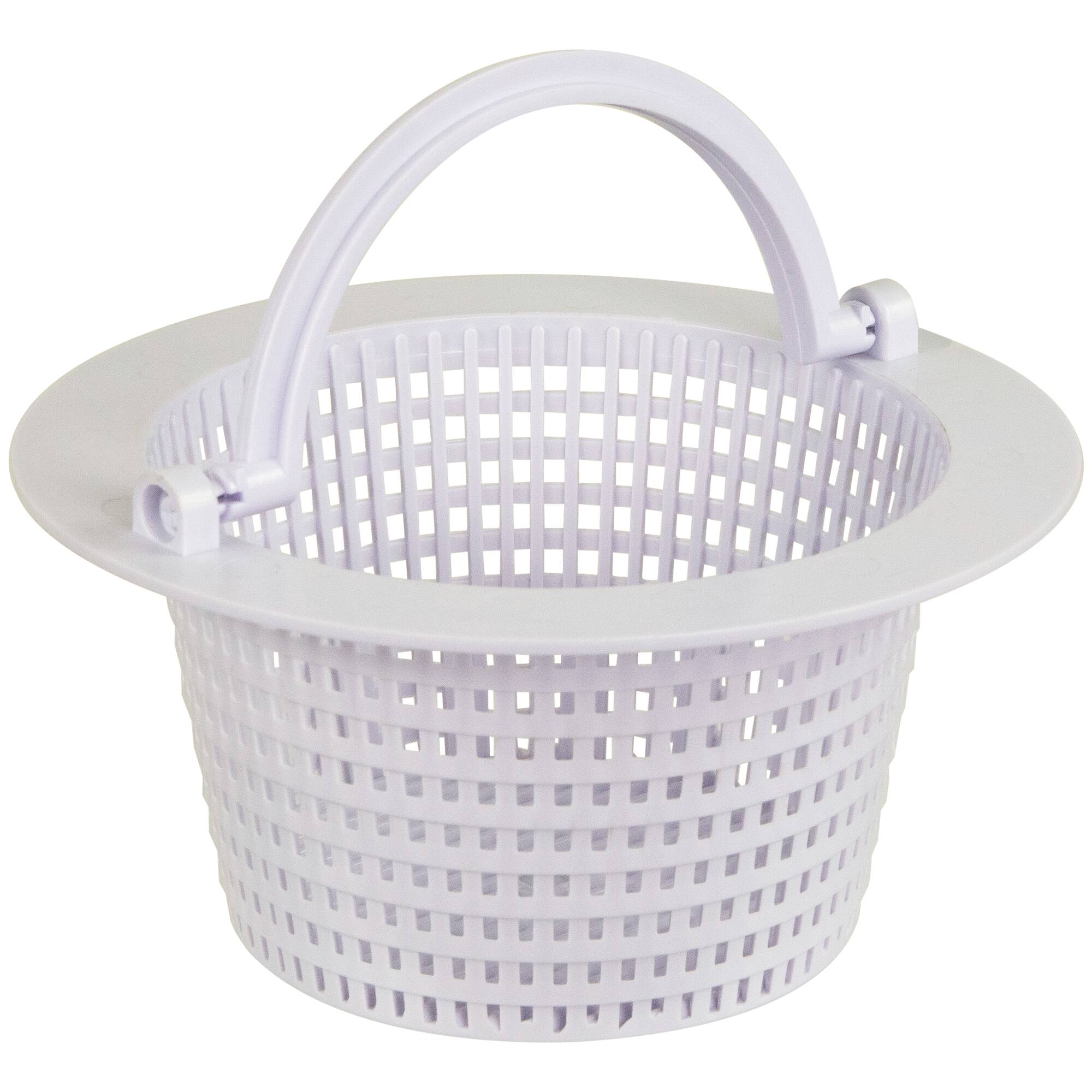 6.25&#x22; White Swimming Pool Skimmer Basket with Handle