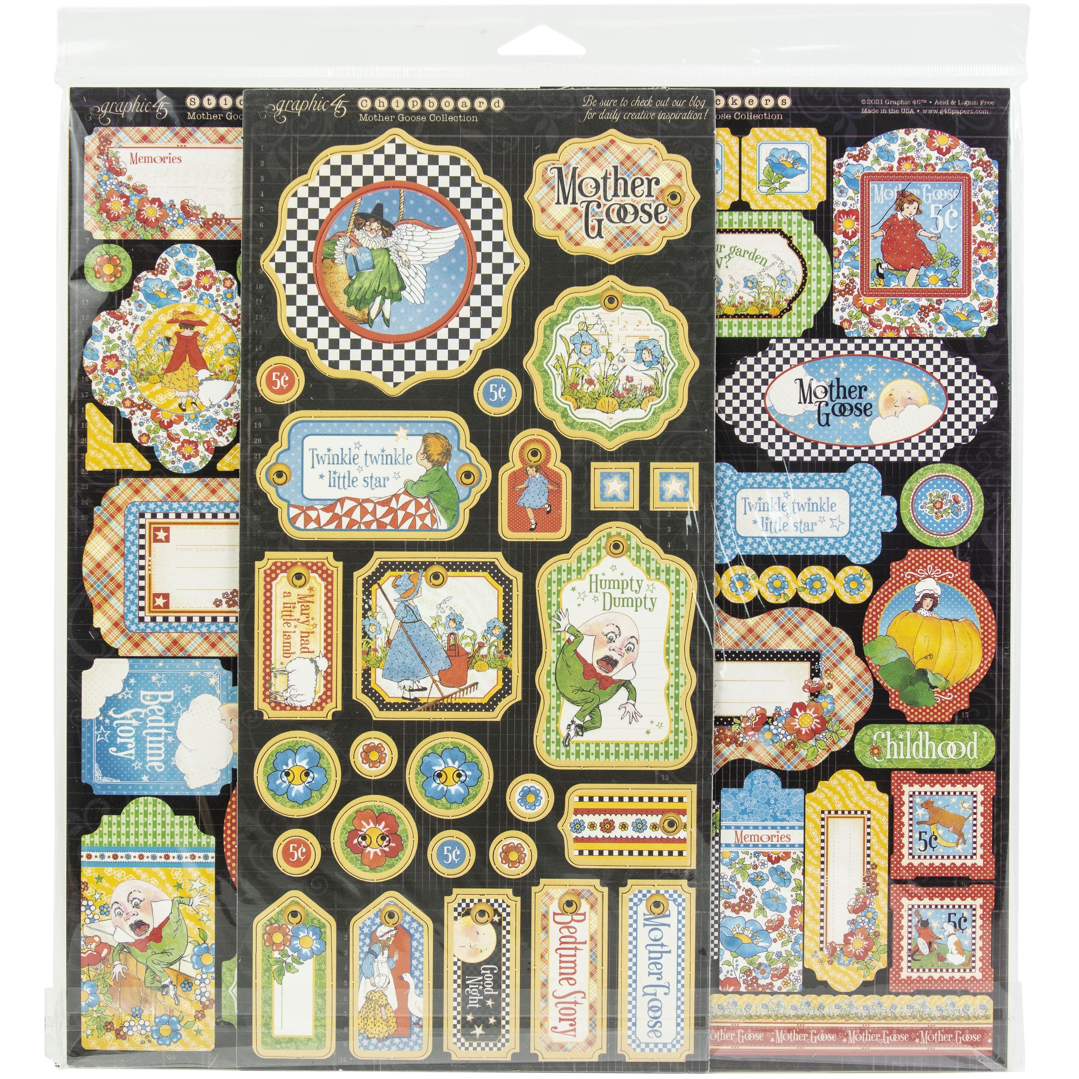 Graphic 45 Deluxe Collector&#x27;s Edition Pack 12&#x22;X12&#x22;-Mother Goose