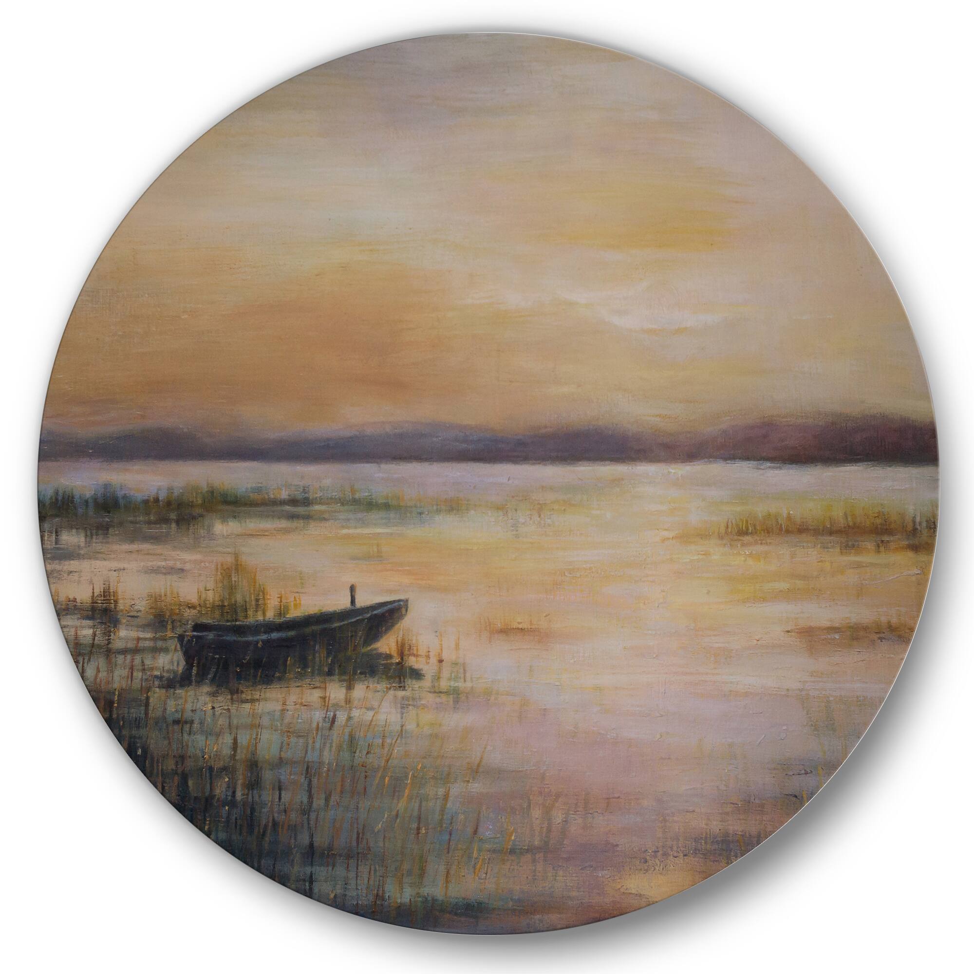 Designart - Pastel Sunset Over The Lake