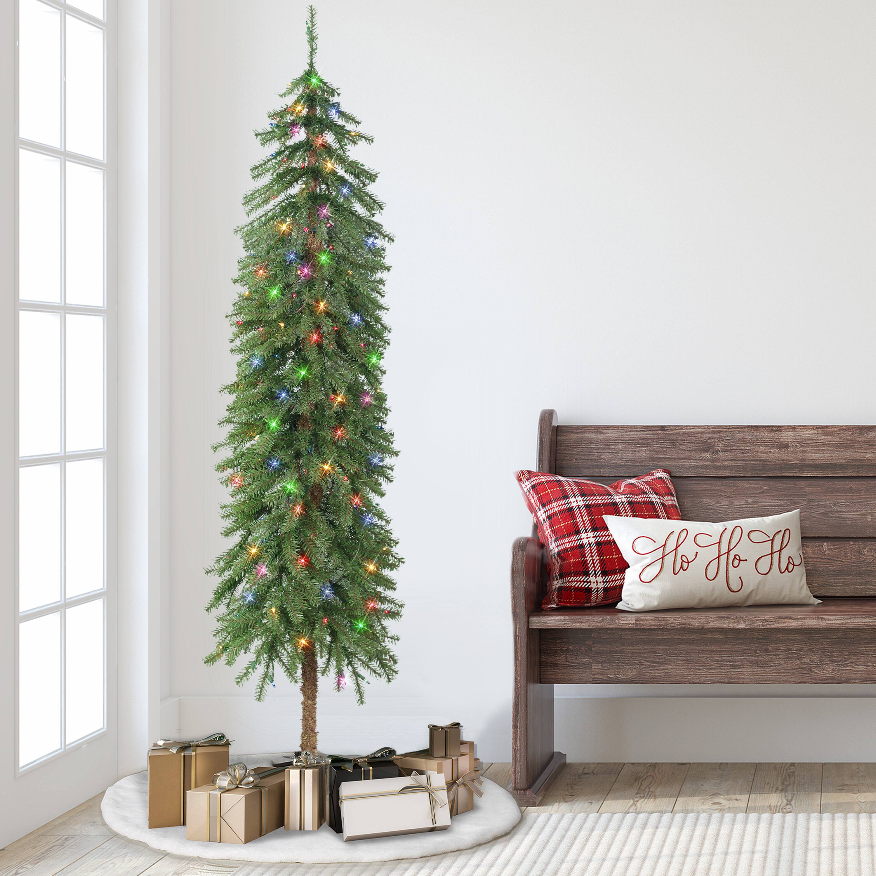 6ft. Pre-Lit Multicolor Alpine Artificial Tree, Multicolor Lights