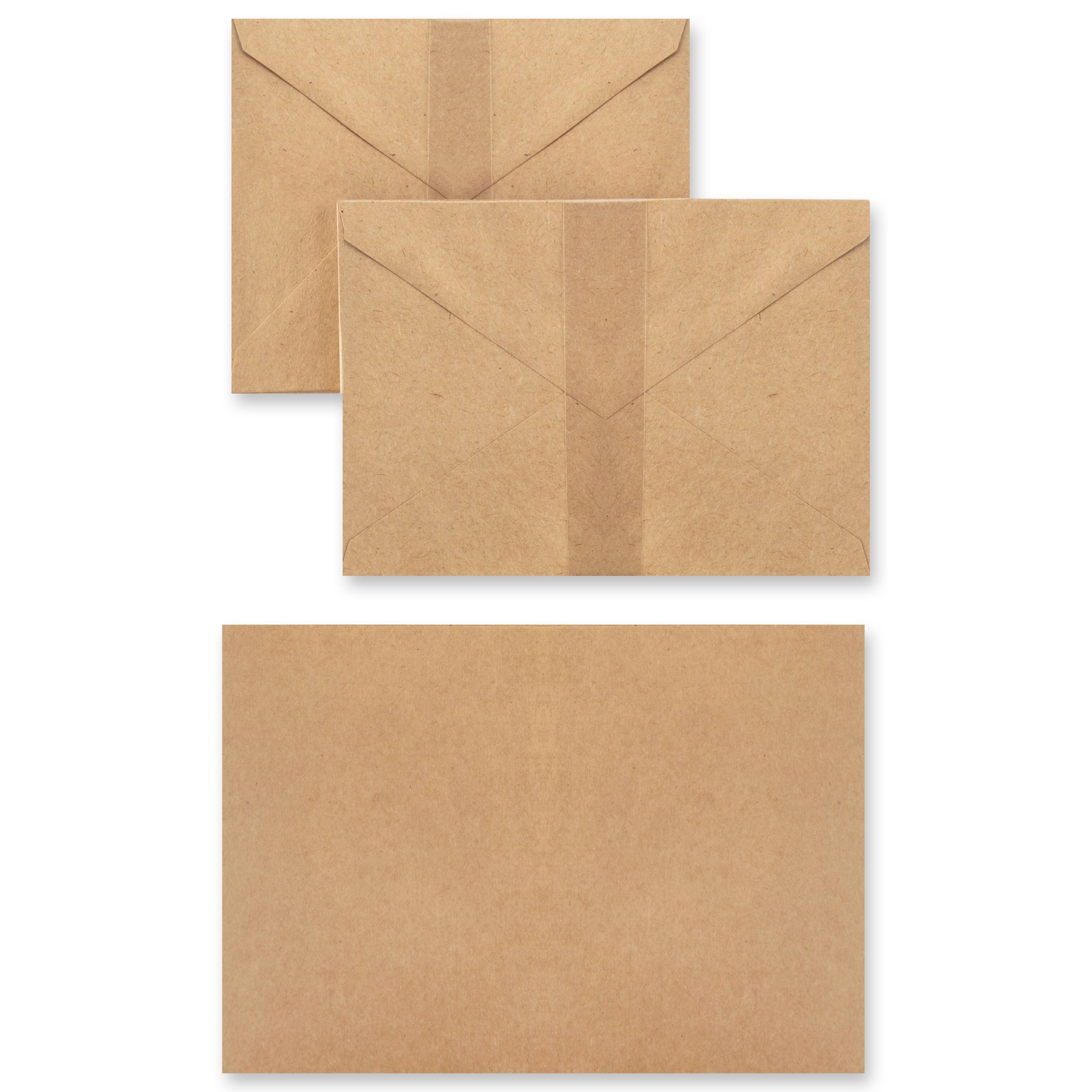 Set of 4 Primitive Repose Note Cards-Set with Brown Kraft Envelopes 