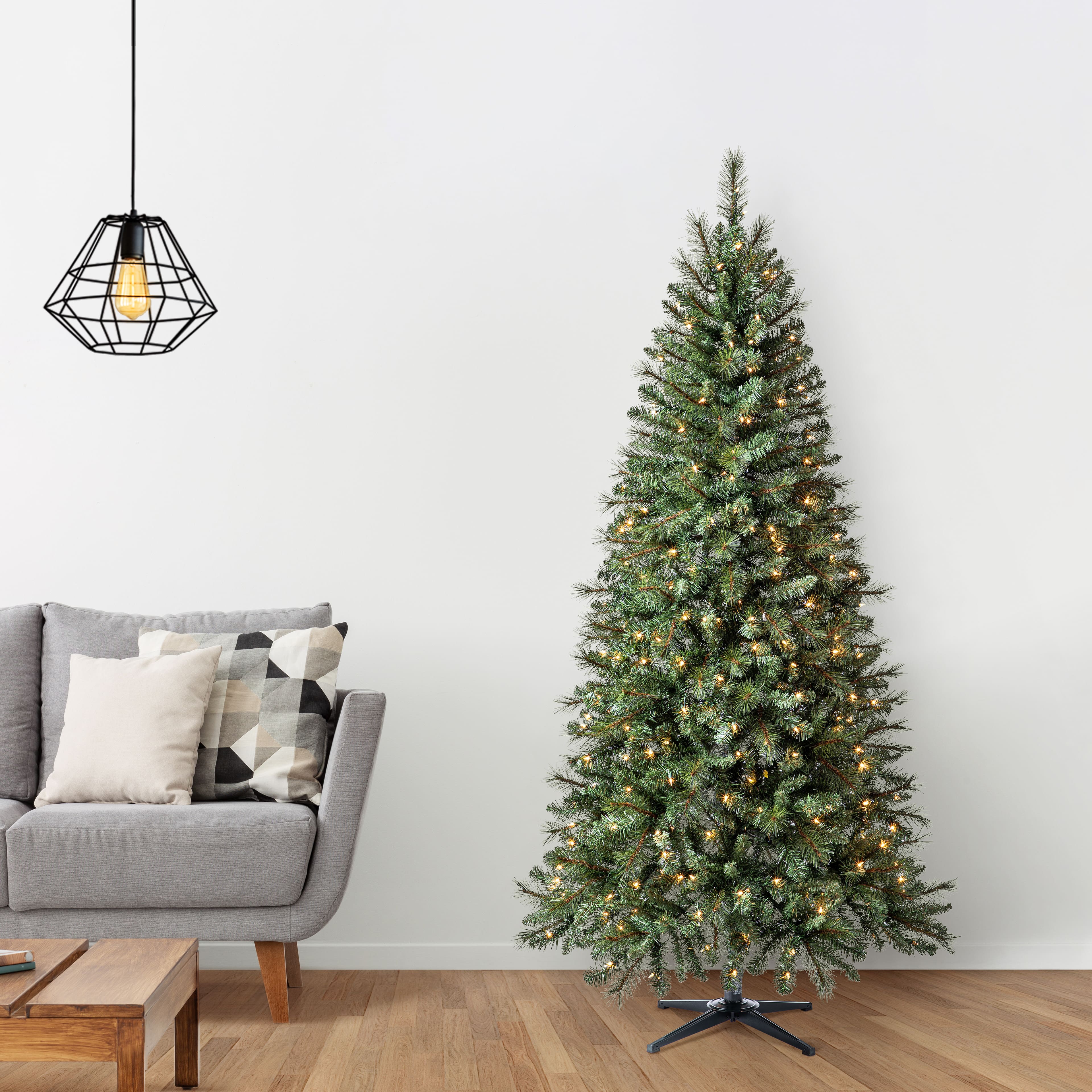 7ft. Pre-Lit Willow Pine Artificial Christmas Tree, Clear Lights by Ashland&#xAE;