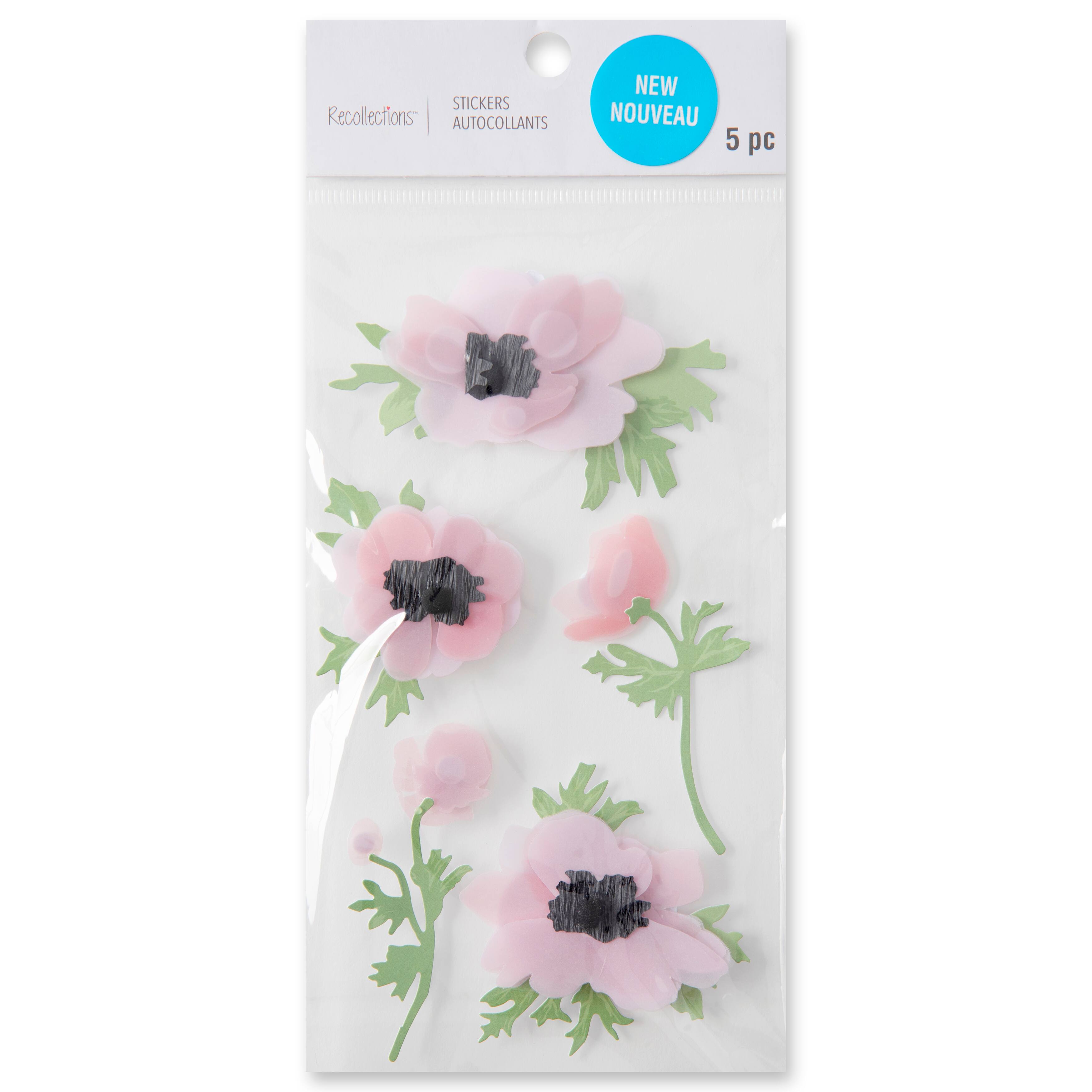 12 Pack: Anemone Flower Stickers by Recollections™
