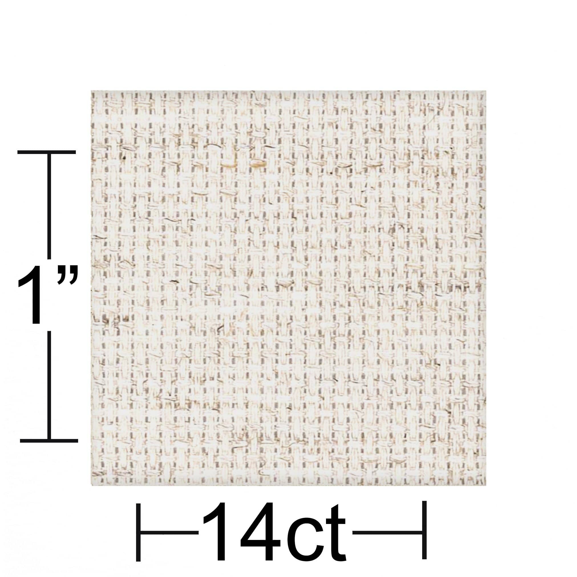 Essentials by Leisure Arts Aida Cloth, 14 Count, 30 inch x 36 inch, Light Oatmeal Cross Stitch Fabric for Embroidery, Cross Stitch, Machine Embroidery
