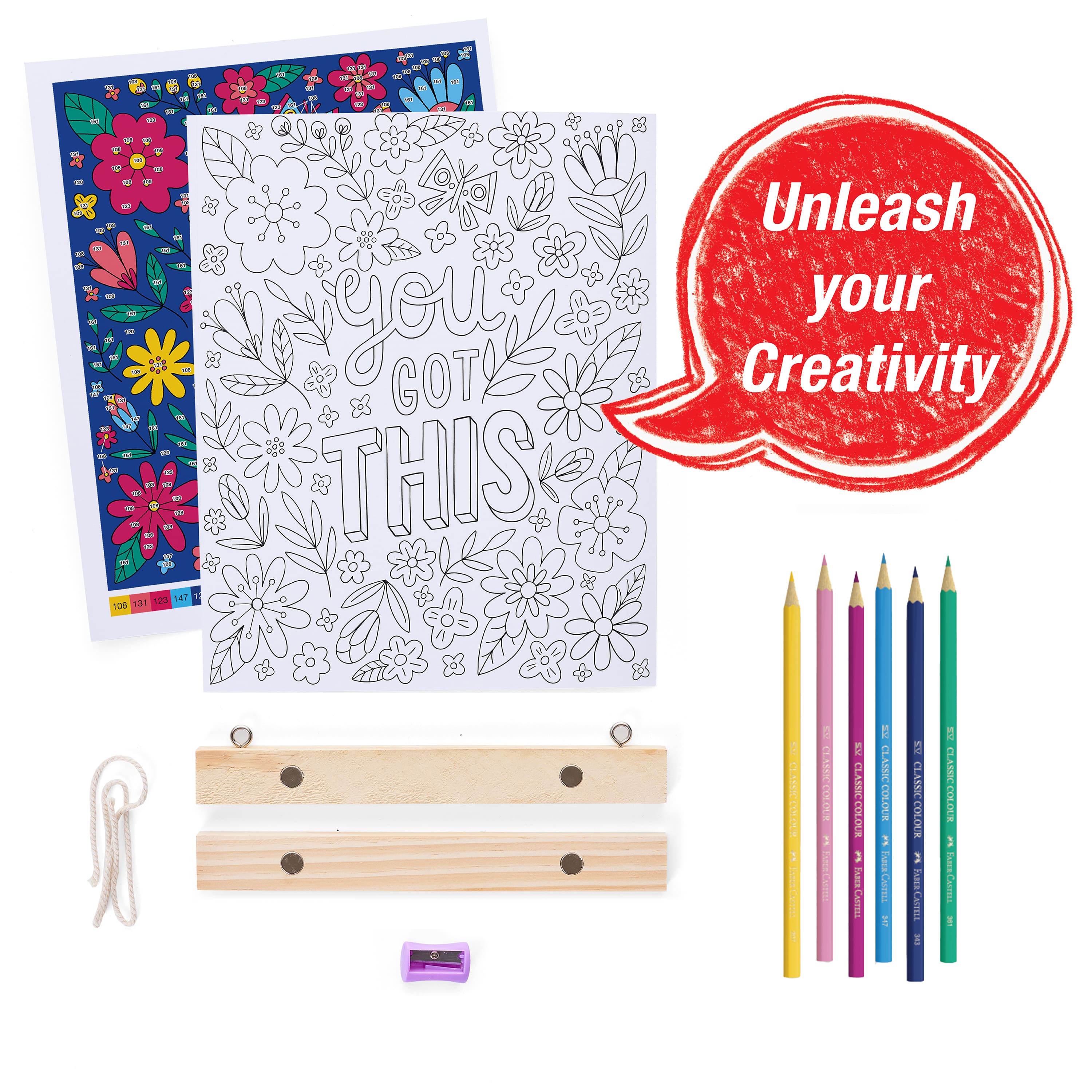 Faber-Castell® You Got This Colour by Number Wall Art Kit