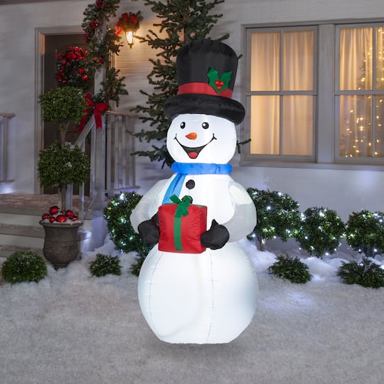 6.5ft. Airblown® Inflatable Snowman | Christmas Inflatables | Michaels