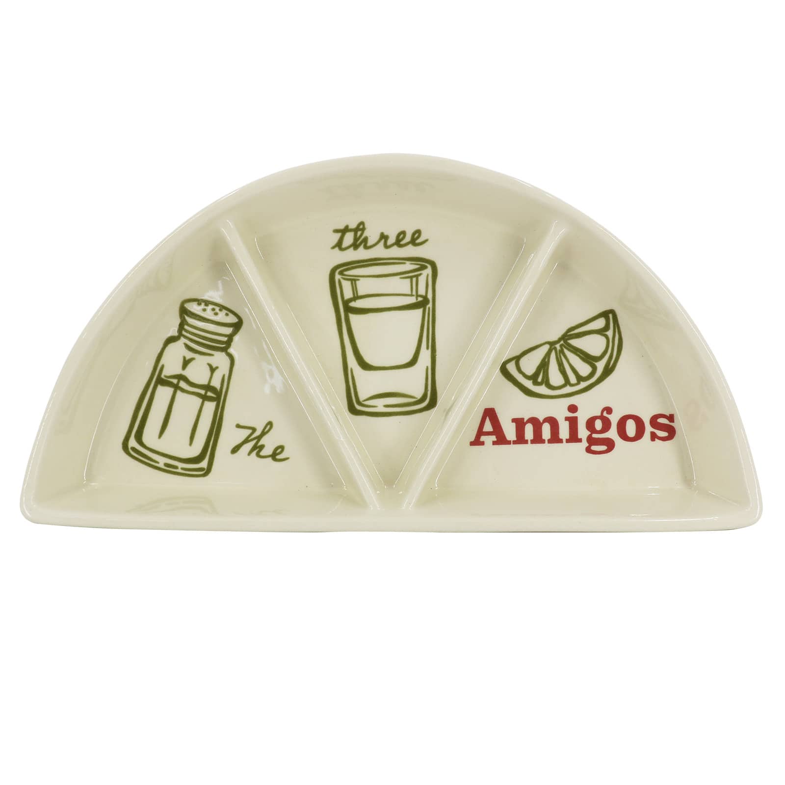 11.75&#x22; The Three Amigos Ceramic Tray by Ashland&#xAE;