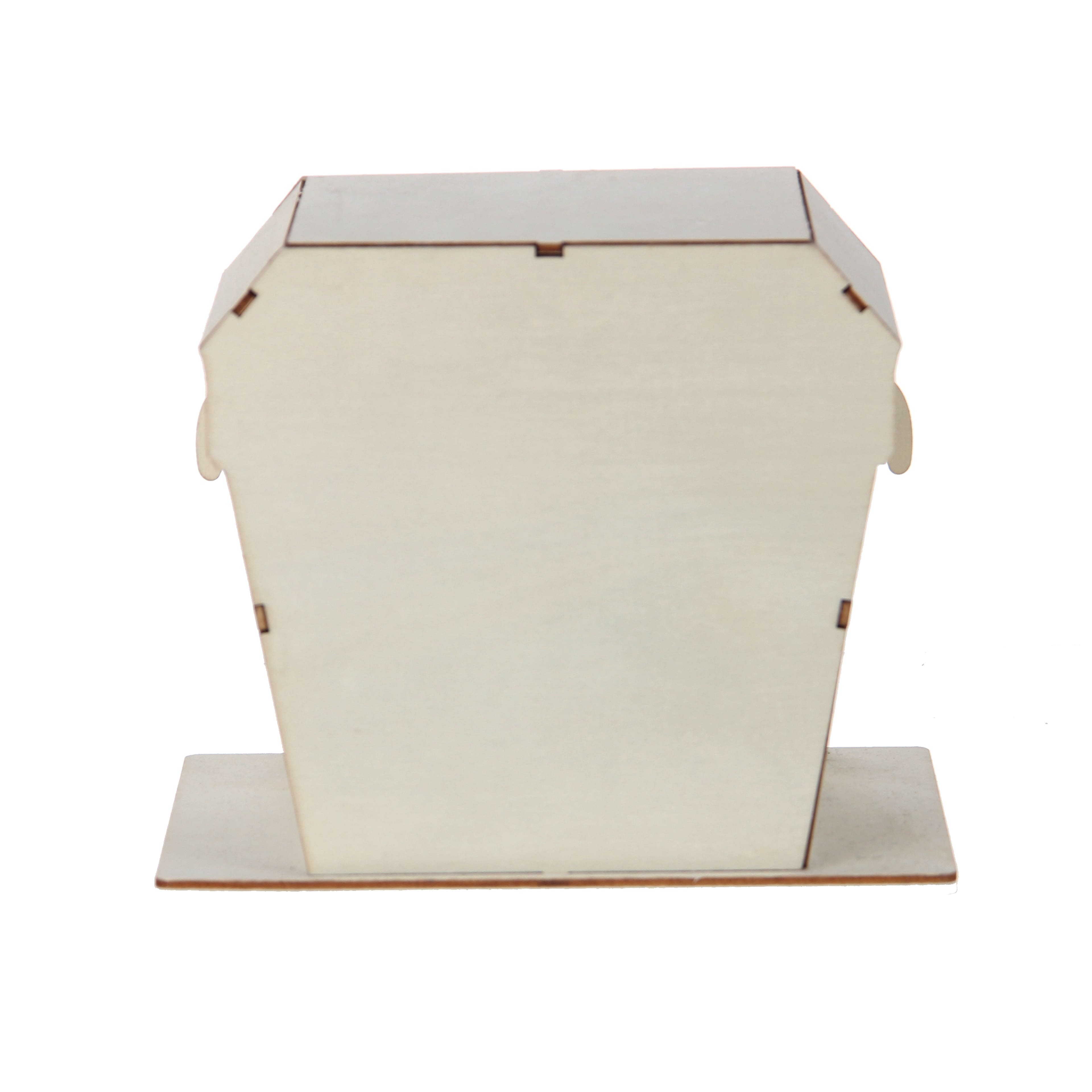 7&#x22; Unfinished Santa&#x27;s Workshop DIY LED Wood D&#xE9;cor by Make Market&#xAE;