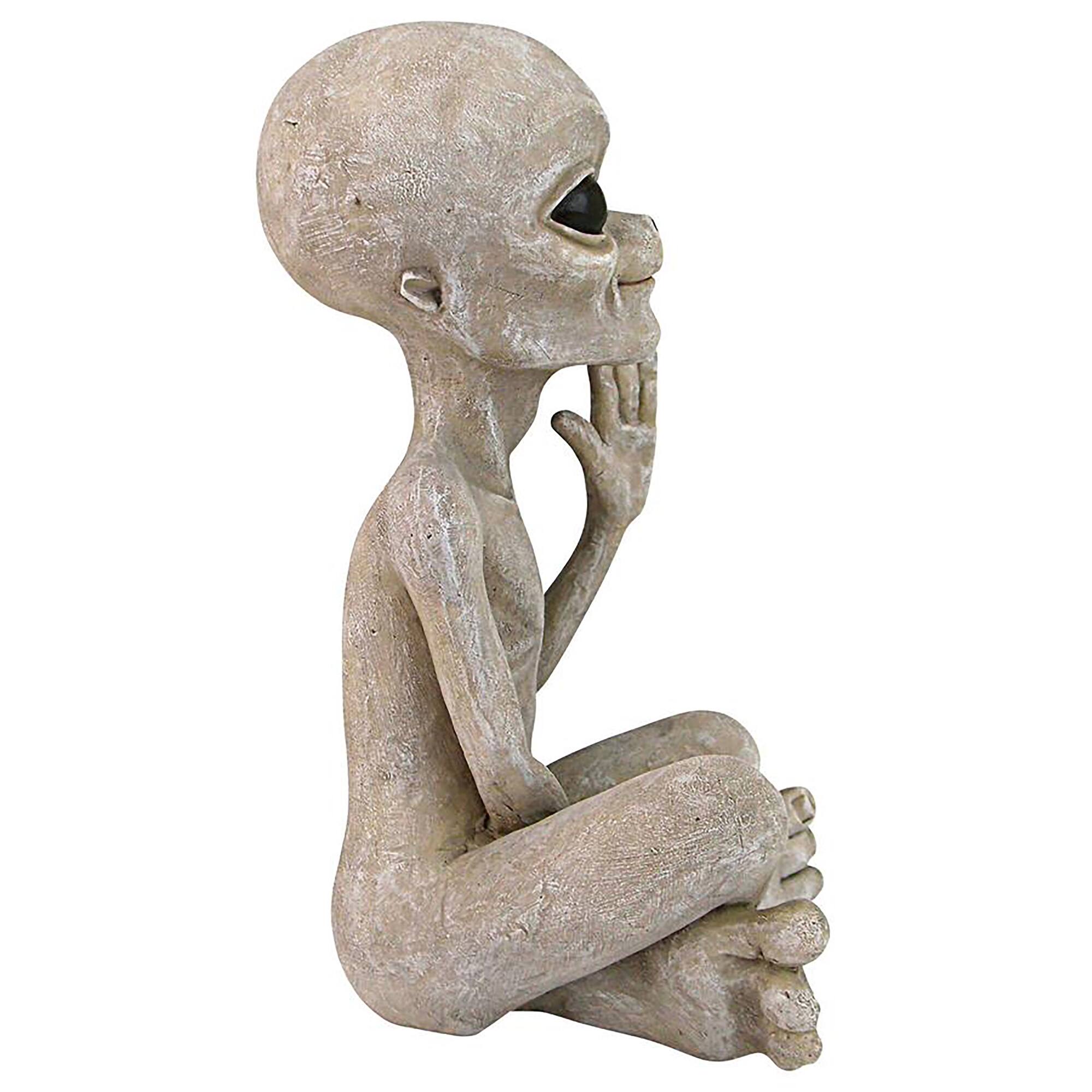 Design Toscano 8.5&#x22; Greetings Earthlings UFO Alien Statue