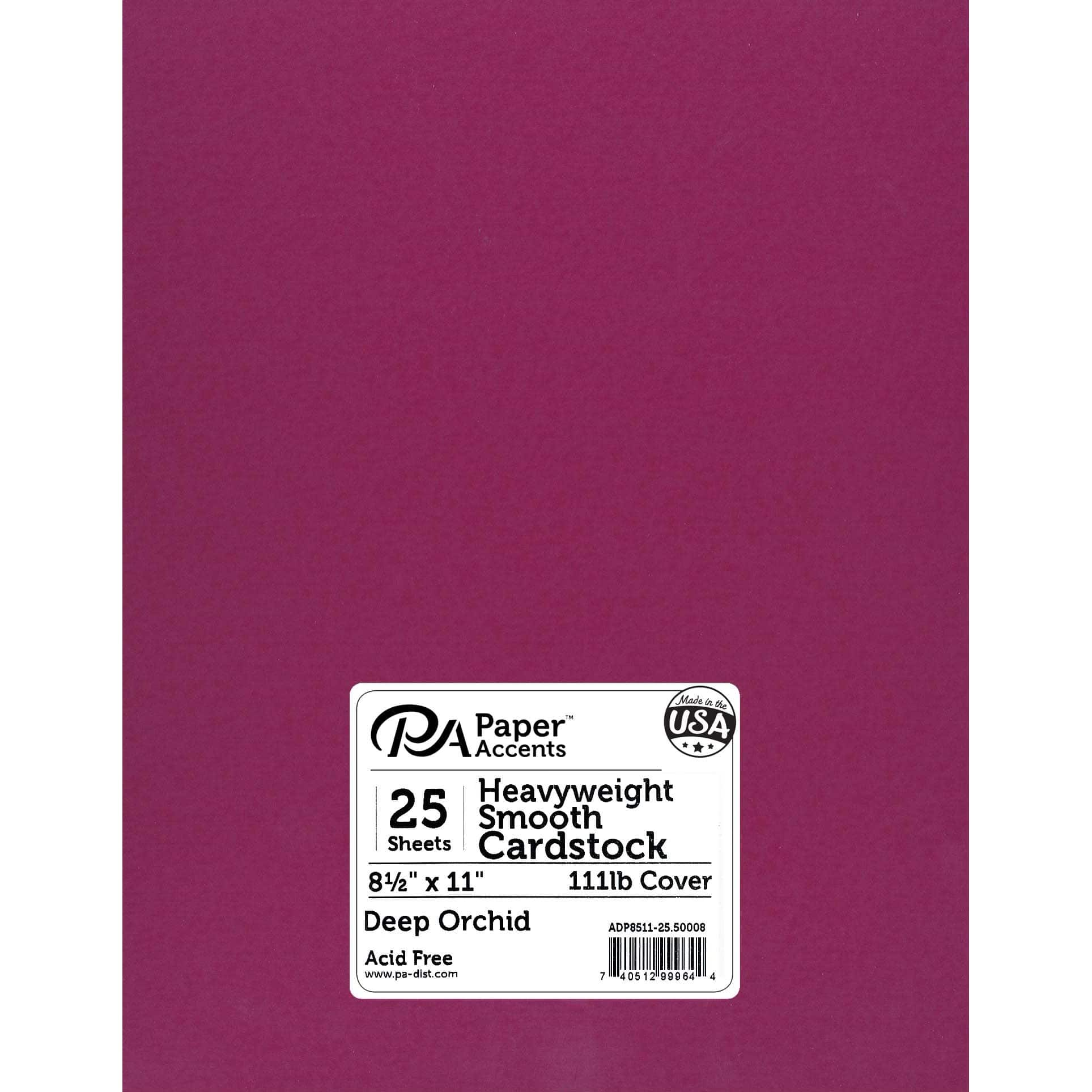 PA Paper™ Accents 8.5 x 11 Heavyweight Smooth Cardstock, 25 Sheets