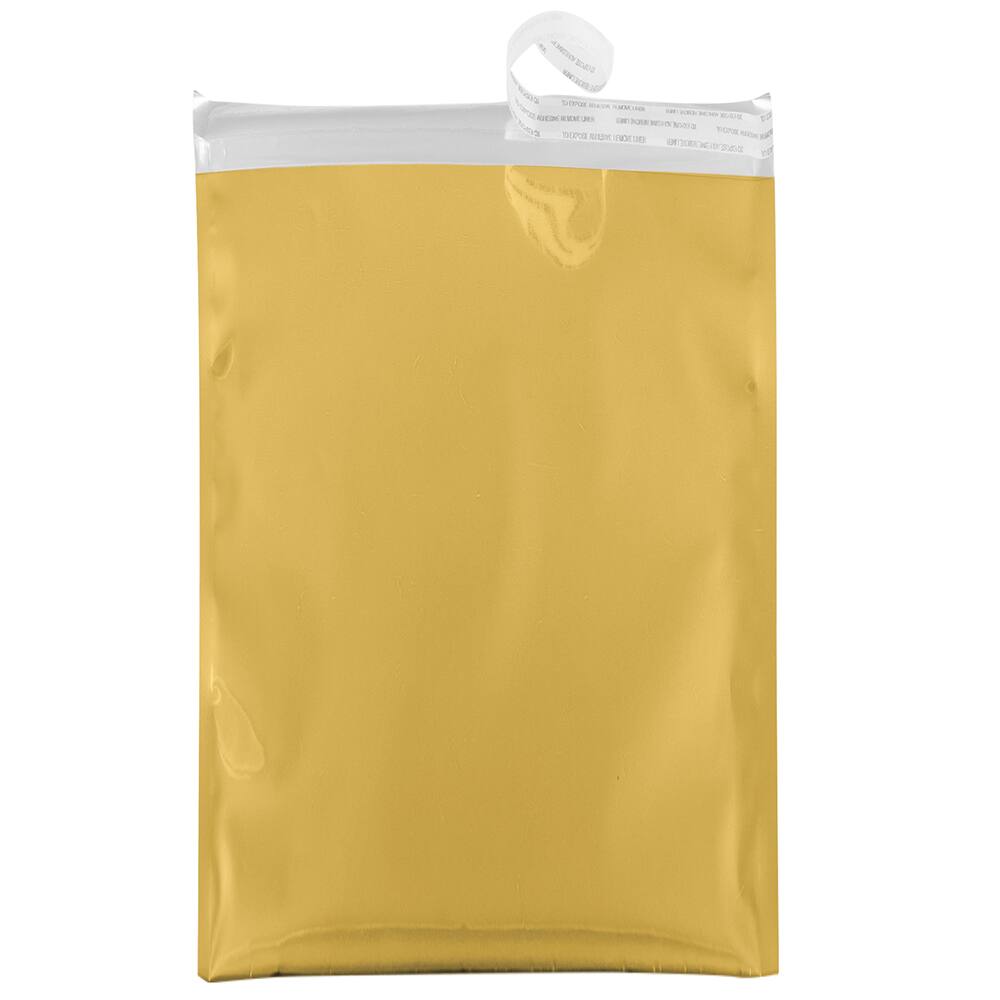 JAM Paper 12" x 18" Gold Foil Open End Envelopes with Self Adhesive Closure, 25ct.