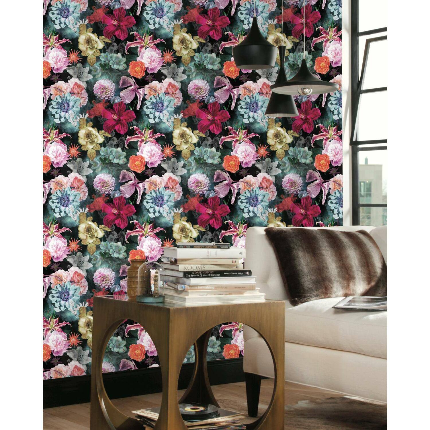 RoomMates Vintage Floral Blooms Peel & Stick Wallpaper